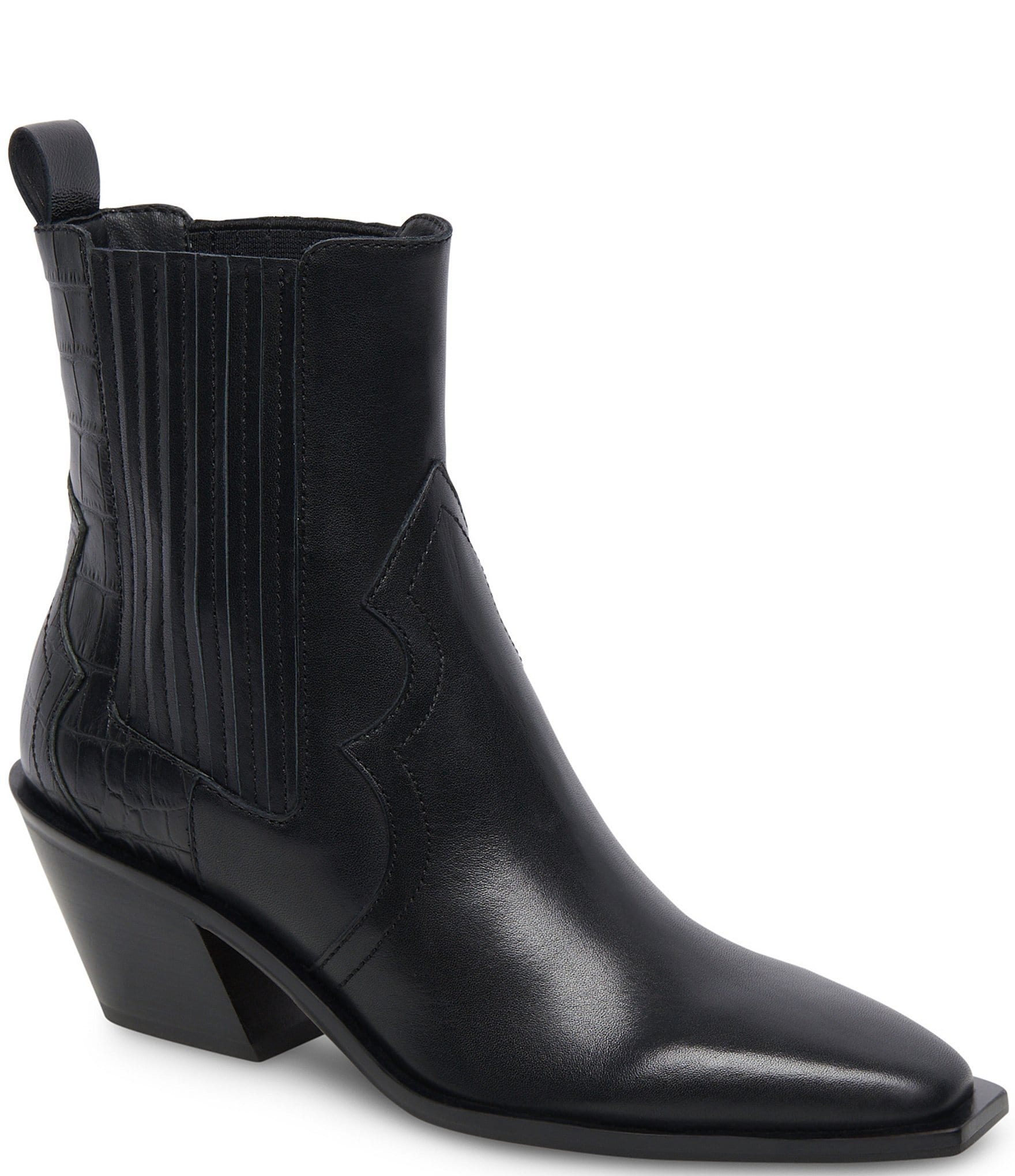 Dolce Vita Senna Leather Sharp Point Toe Western Booties | Dillard's