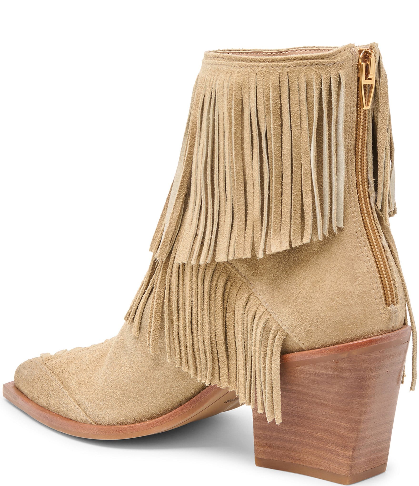 Dolce Vita Torey Suede Fringe Western Booties