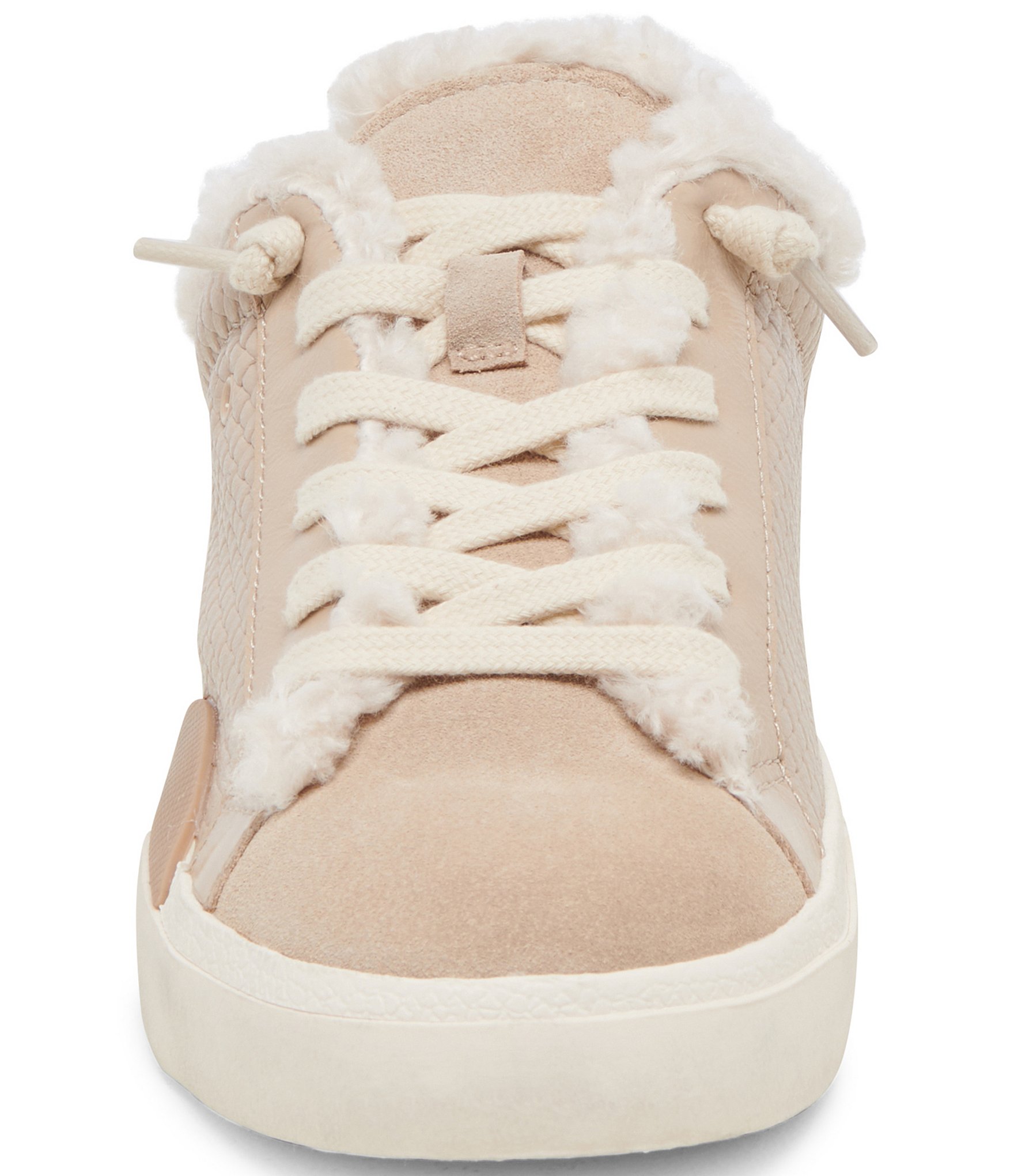 Dolce Vita Zantel Plush Leather Faux Fur Backless Mule Sneakers