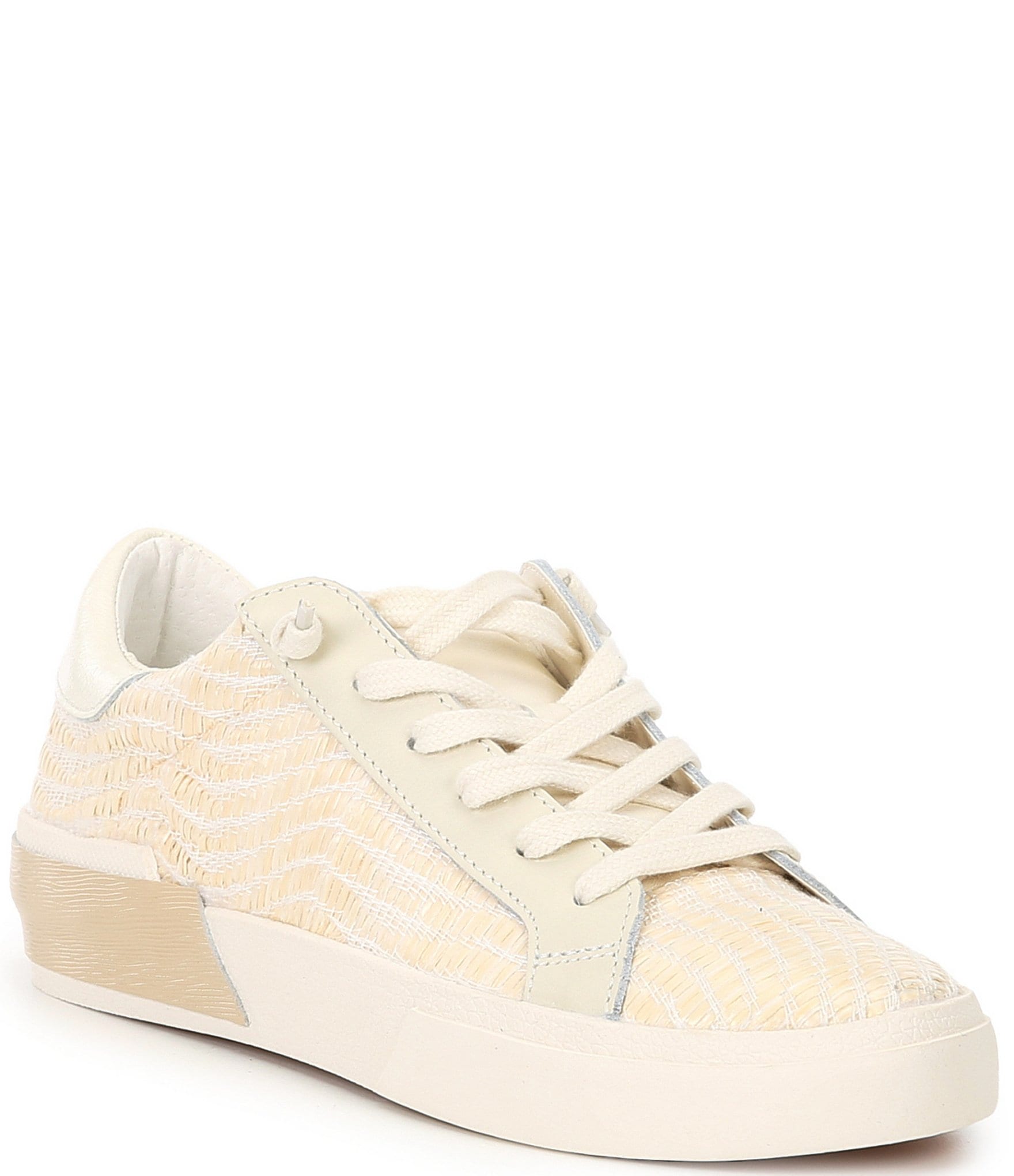 Dolce Vita Zina Leather Raffia Slip-On Sneakers | Dillard's