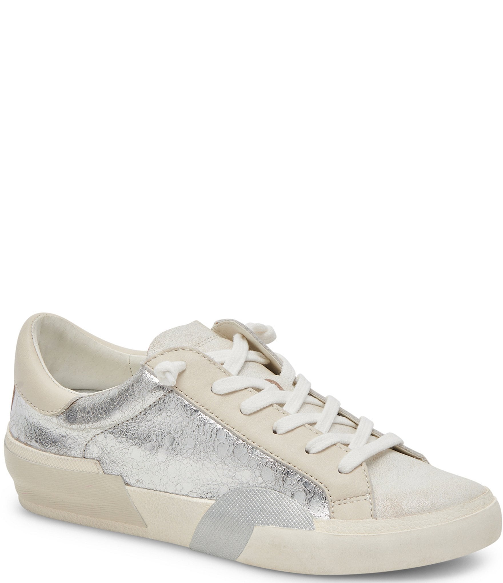 Dolce Vita Zina Metallic Leather Sneakers | Dillard's