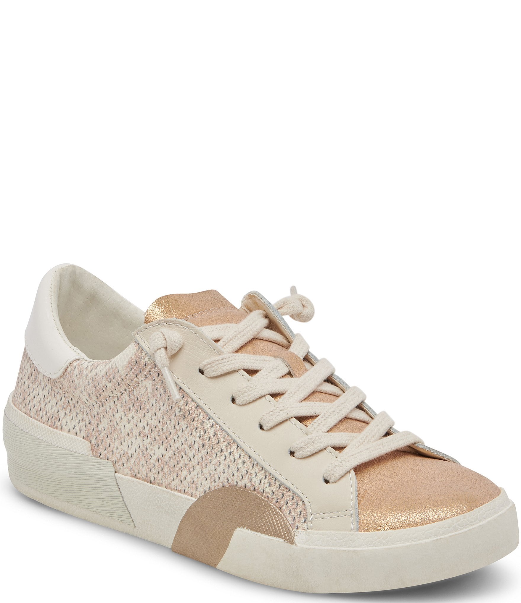 Dolce Vita Zina Sand Embossed Leather Detail Sneakers | Dillard's