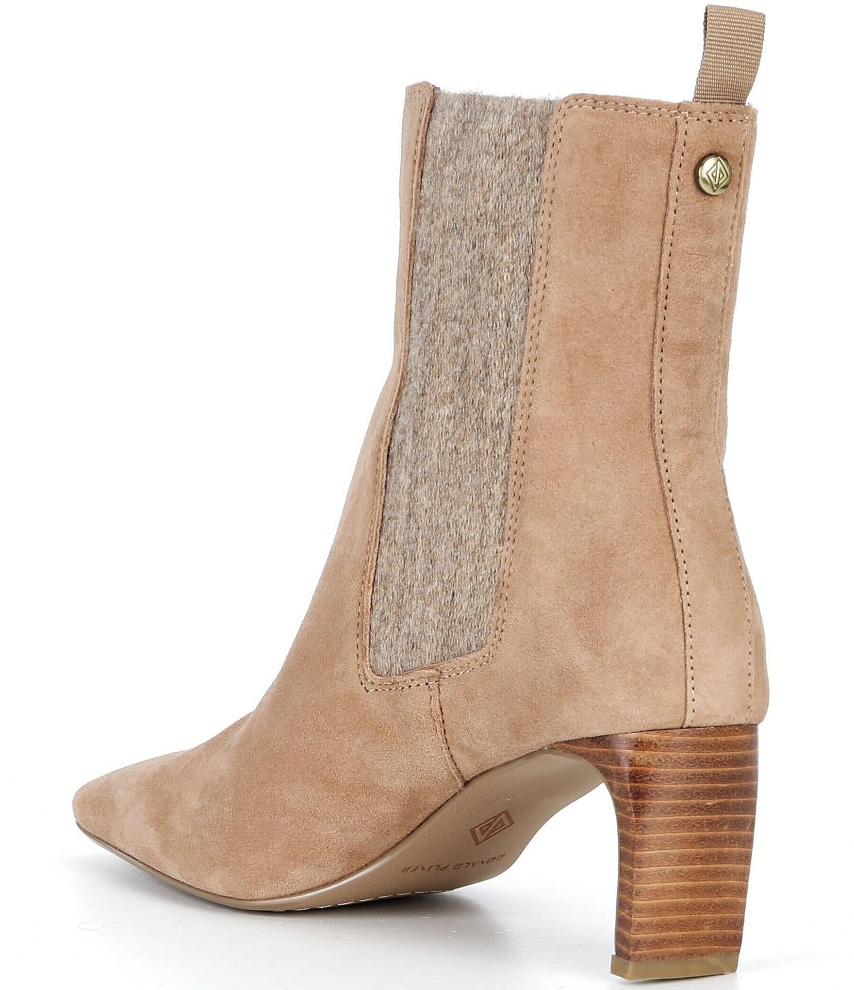 Donald Pliner Brittnie Suede High Heel Slip On Booties