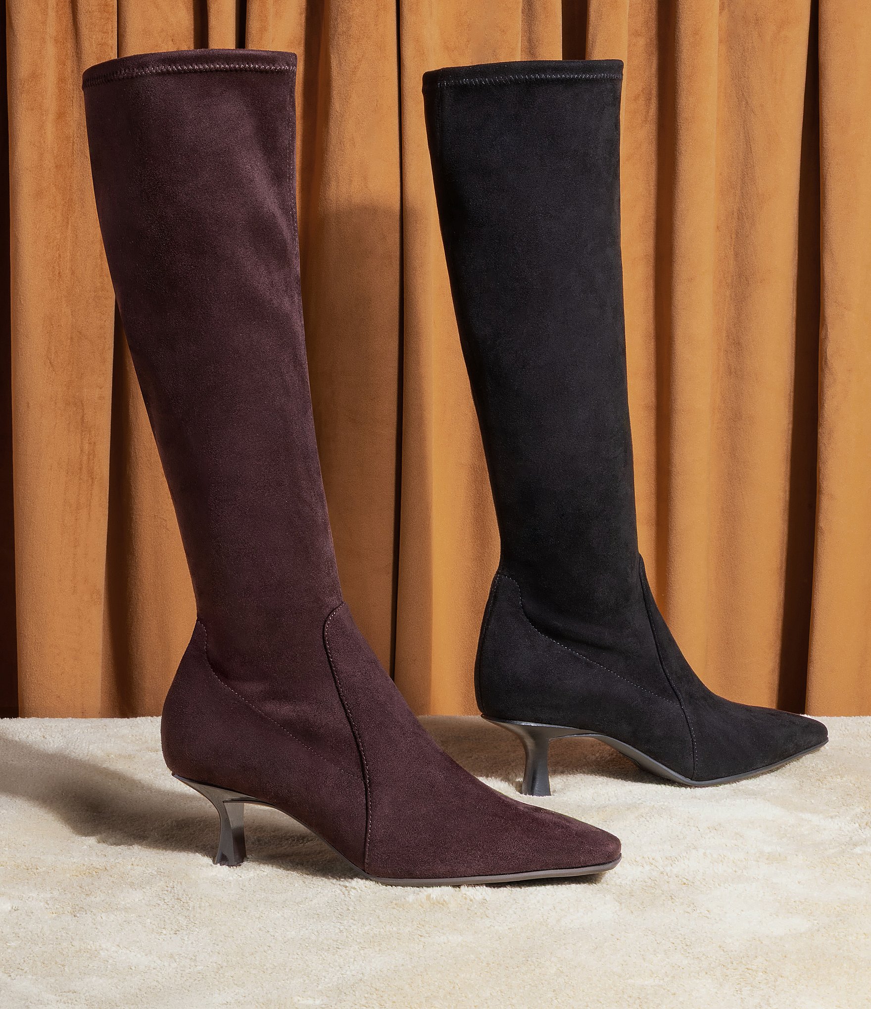 Donald Pliner Foxi Stretch Shaft Kitten Heel Tall Boots