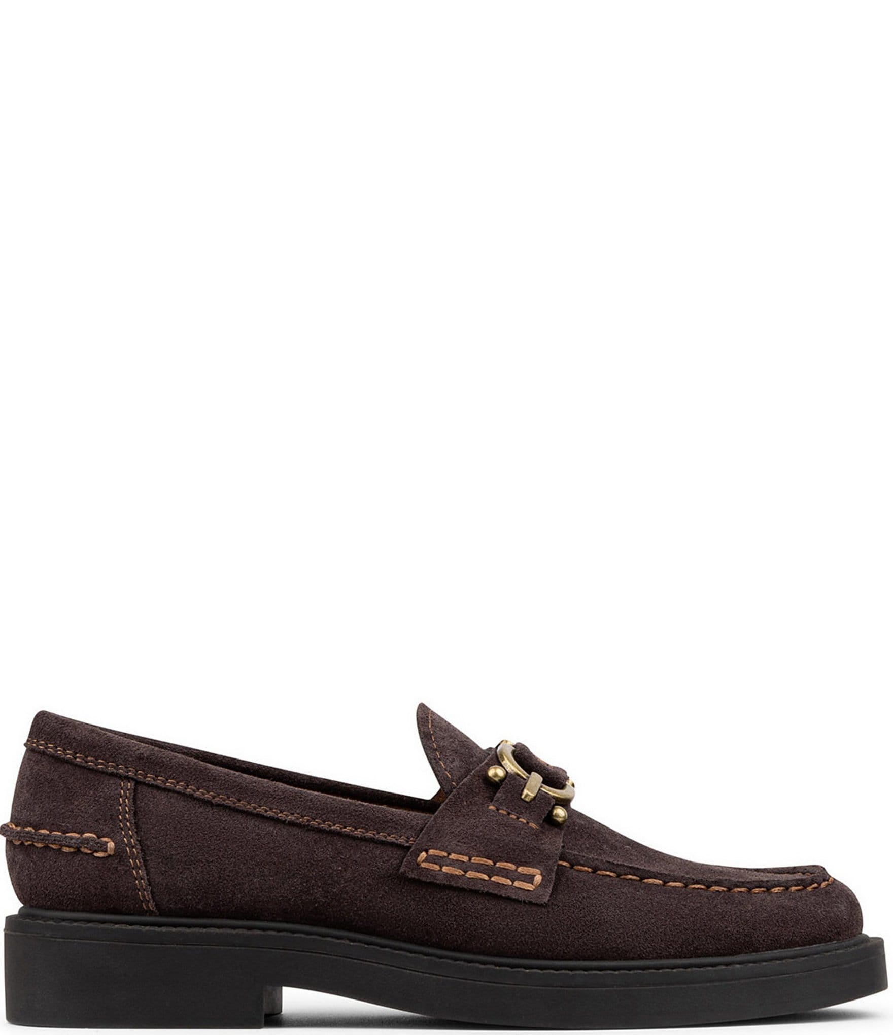 Donald Pliner Galilee Suede Bit Buckle Loafers