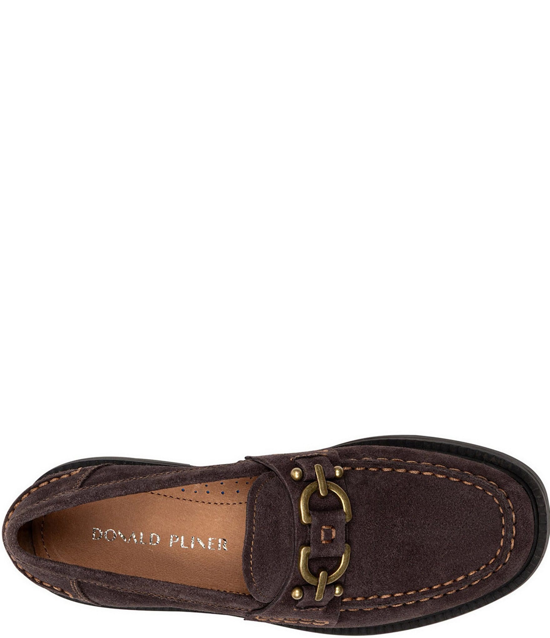 Donald Pliner Galilee Suede Bit Buckle Loafers