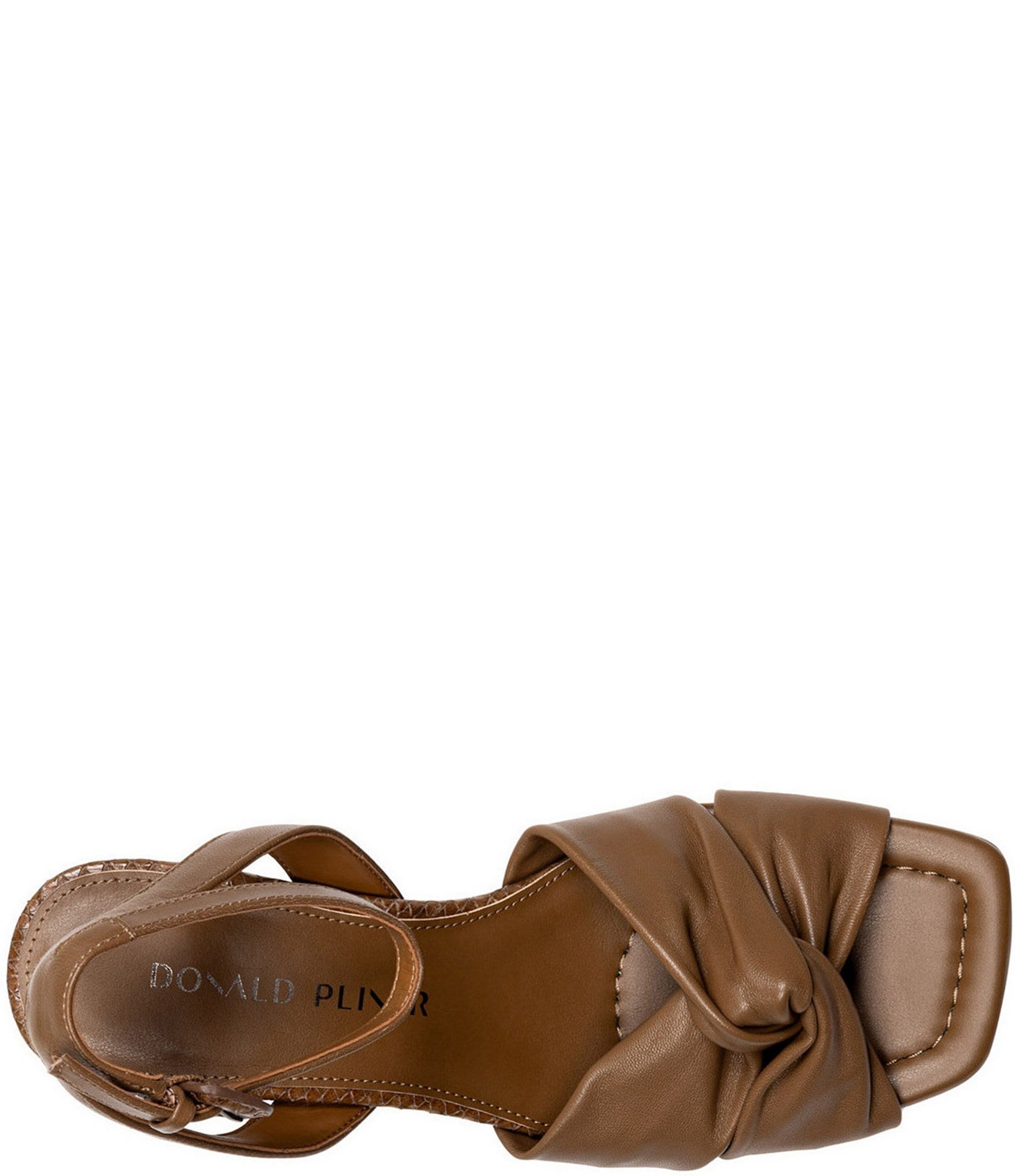 Donald Pliner Gideon Leather Twist Knot Snake Heel Dress Sandals