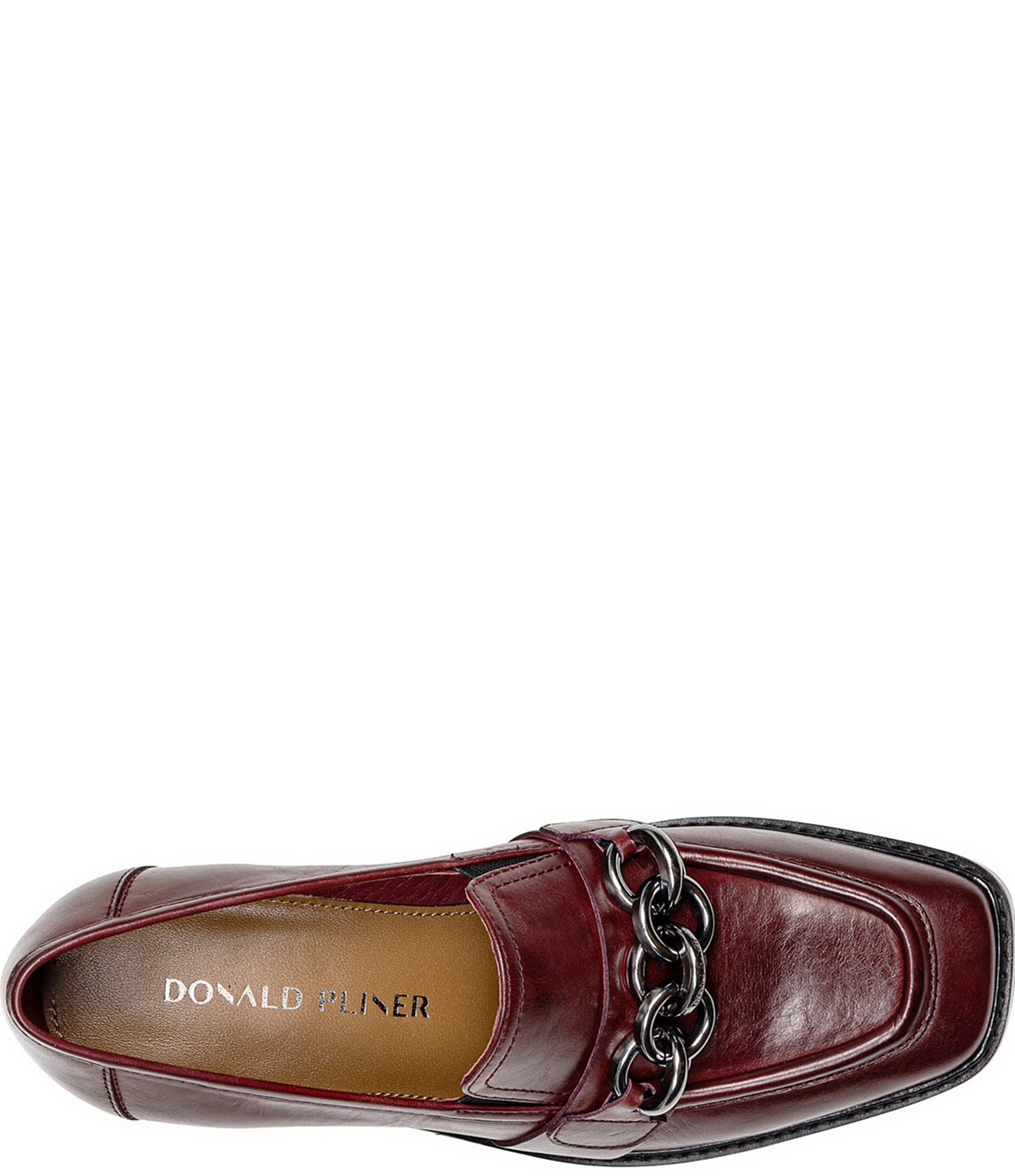 Donald Pliner Kamryn Leather Chain Loafer Pumps