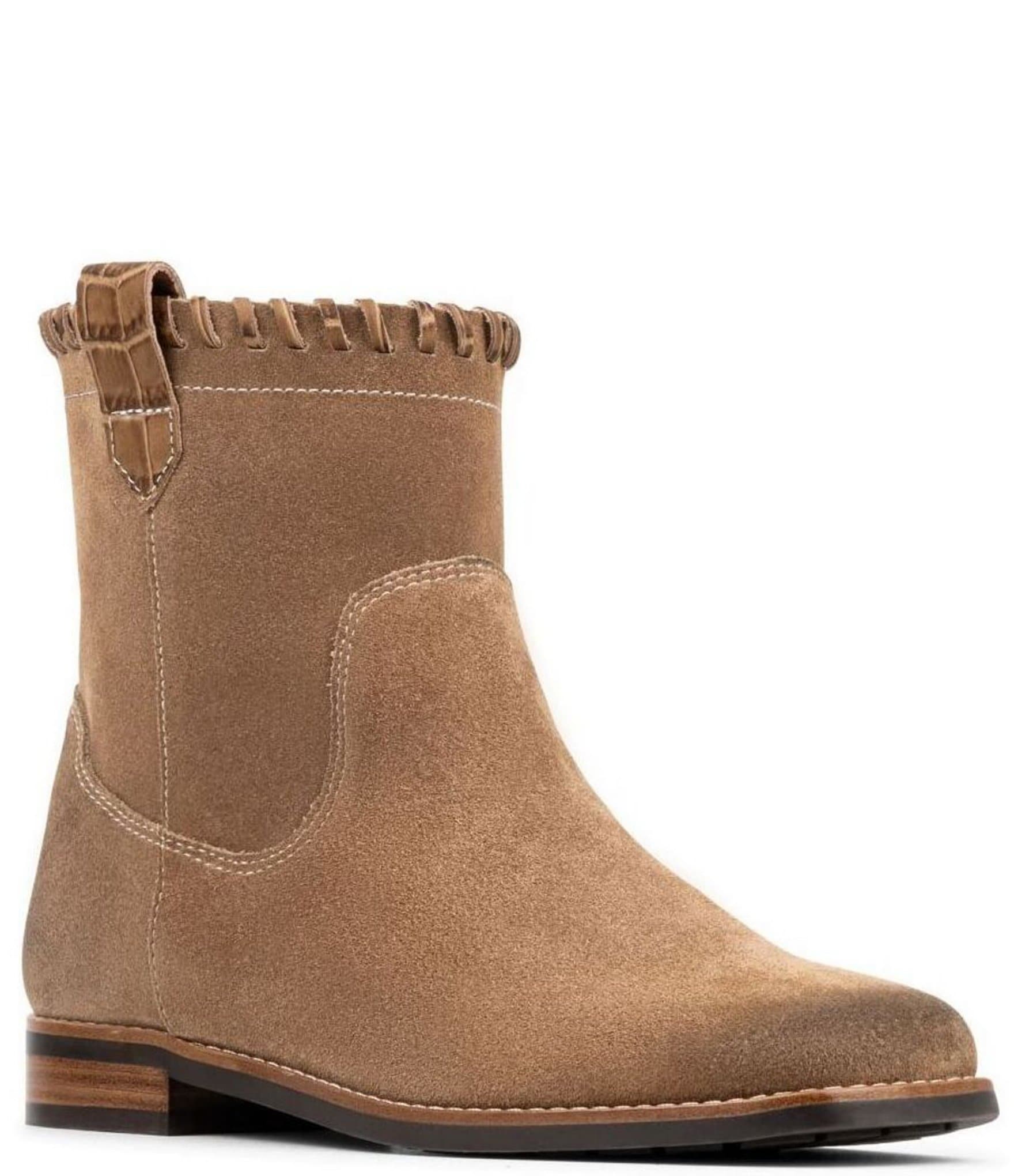 Donald Pliner Karter Suede Square Toe Booties
