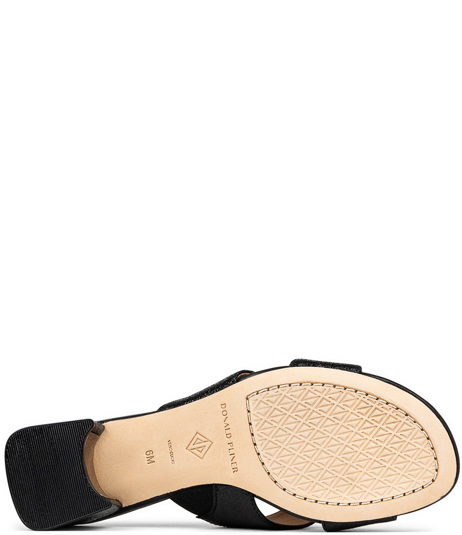 Donald Pliner Kenna Metallic Leather Toe Loop Dress Slip On Sandals