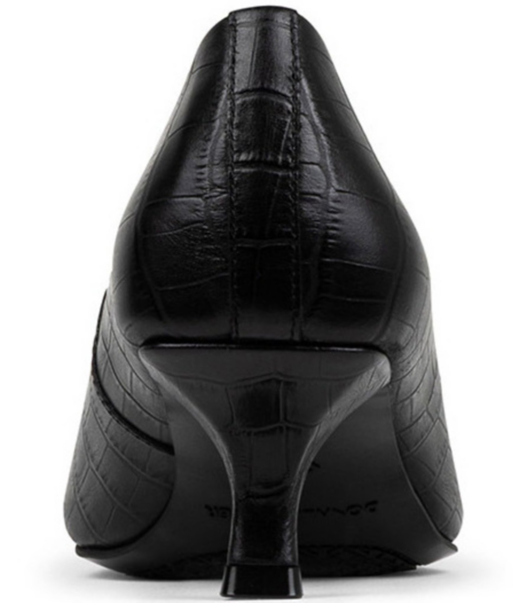 Donald Pliner Kimbra Croco Print Leather Kitten Heel Pumps