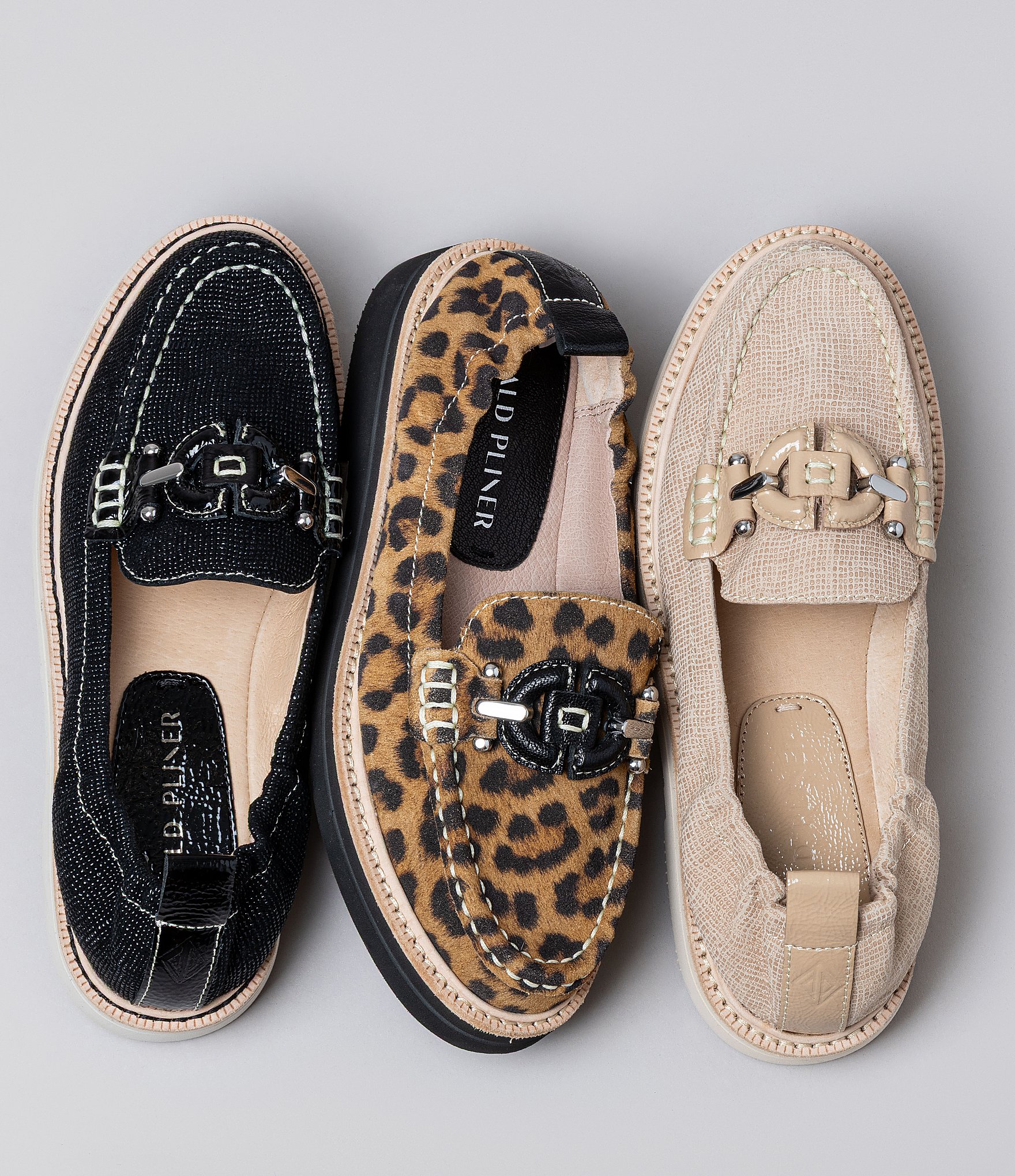 Donald Pliner Lomma Embossed Suede Bit Buckle Loafers