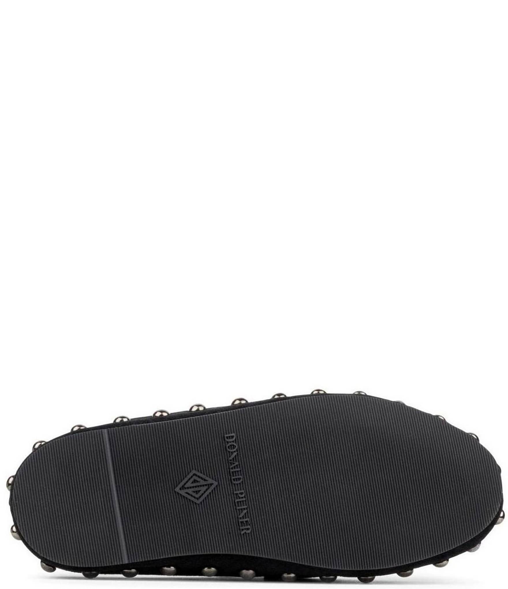 Donald Pliner Melodee Suede Shearling Lined Studded Penny Mules