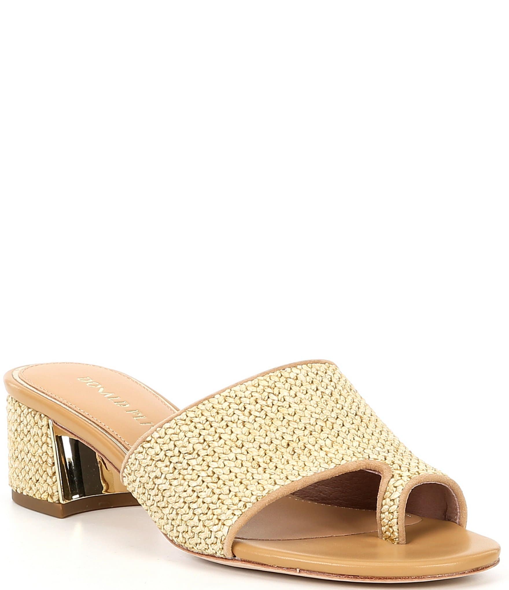 Donald Pliner Melros Raffia Banded Slide Sandals | Dillard's