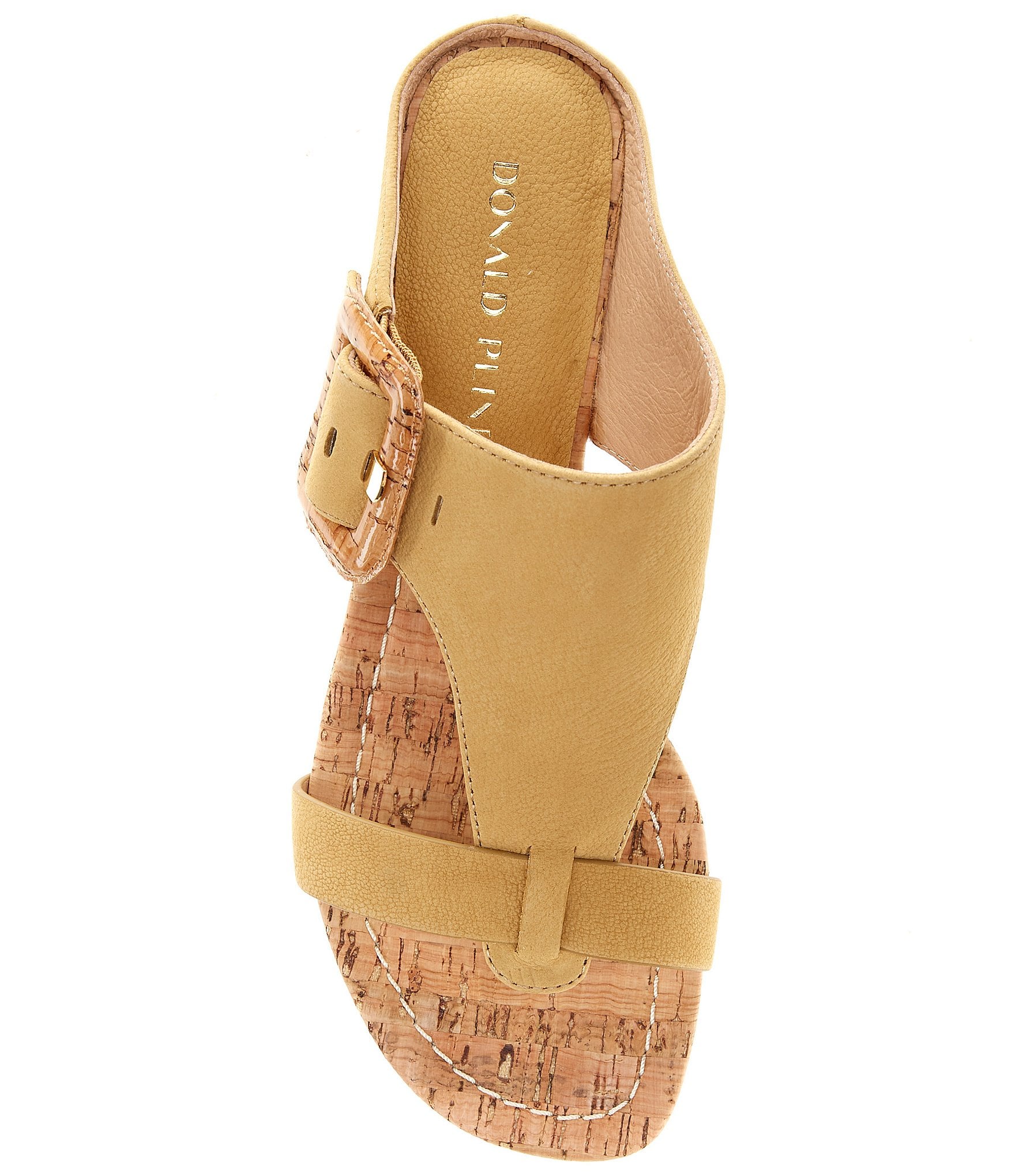 Donald Pliner Ofelia Adjustable Leather Slide Wedge Sandals