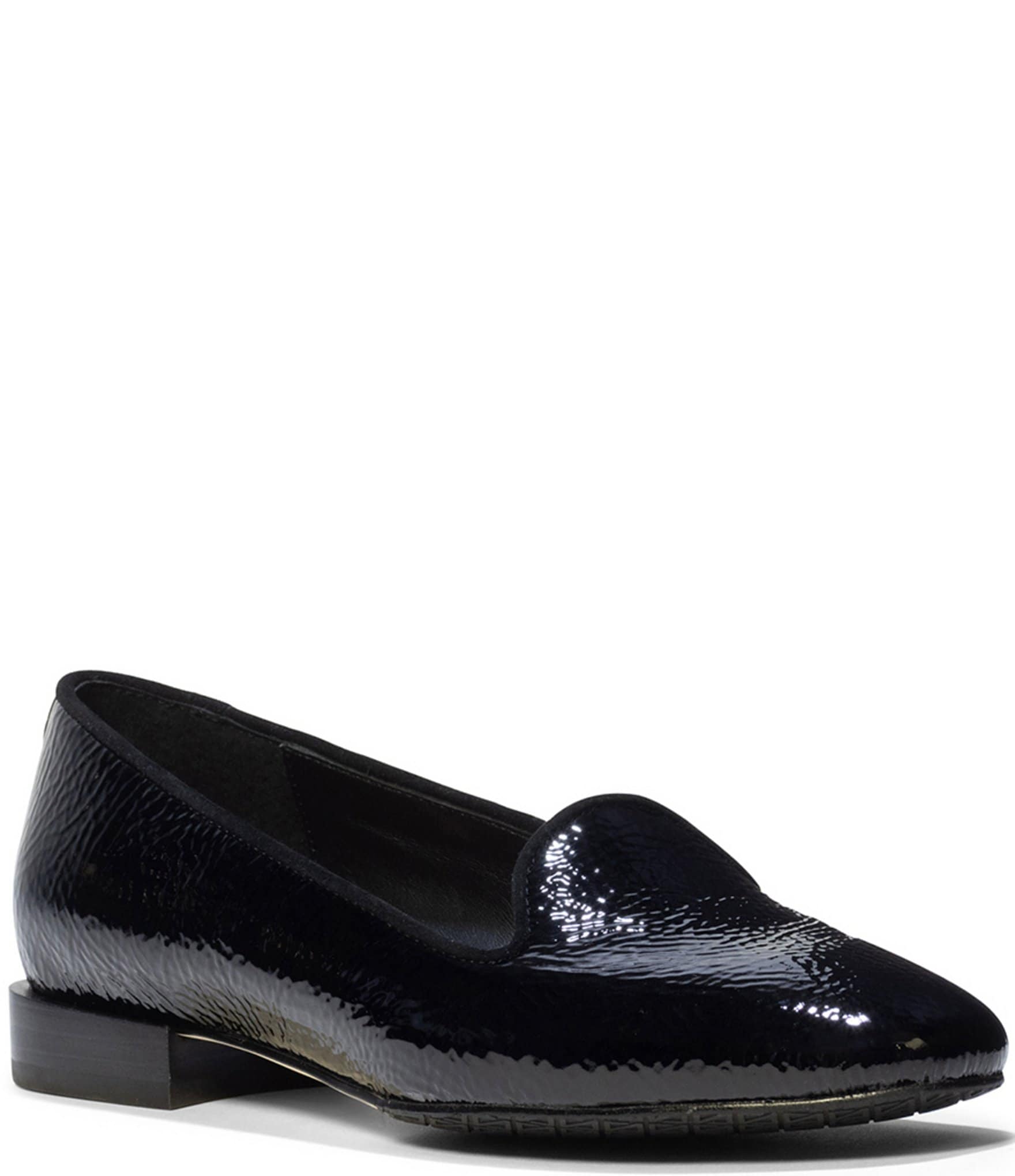 Donald Pliner Renna Crinkle Patent Leather Loafers Dillard s