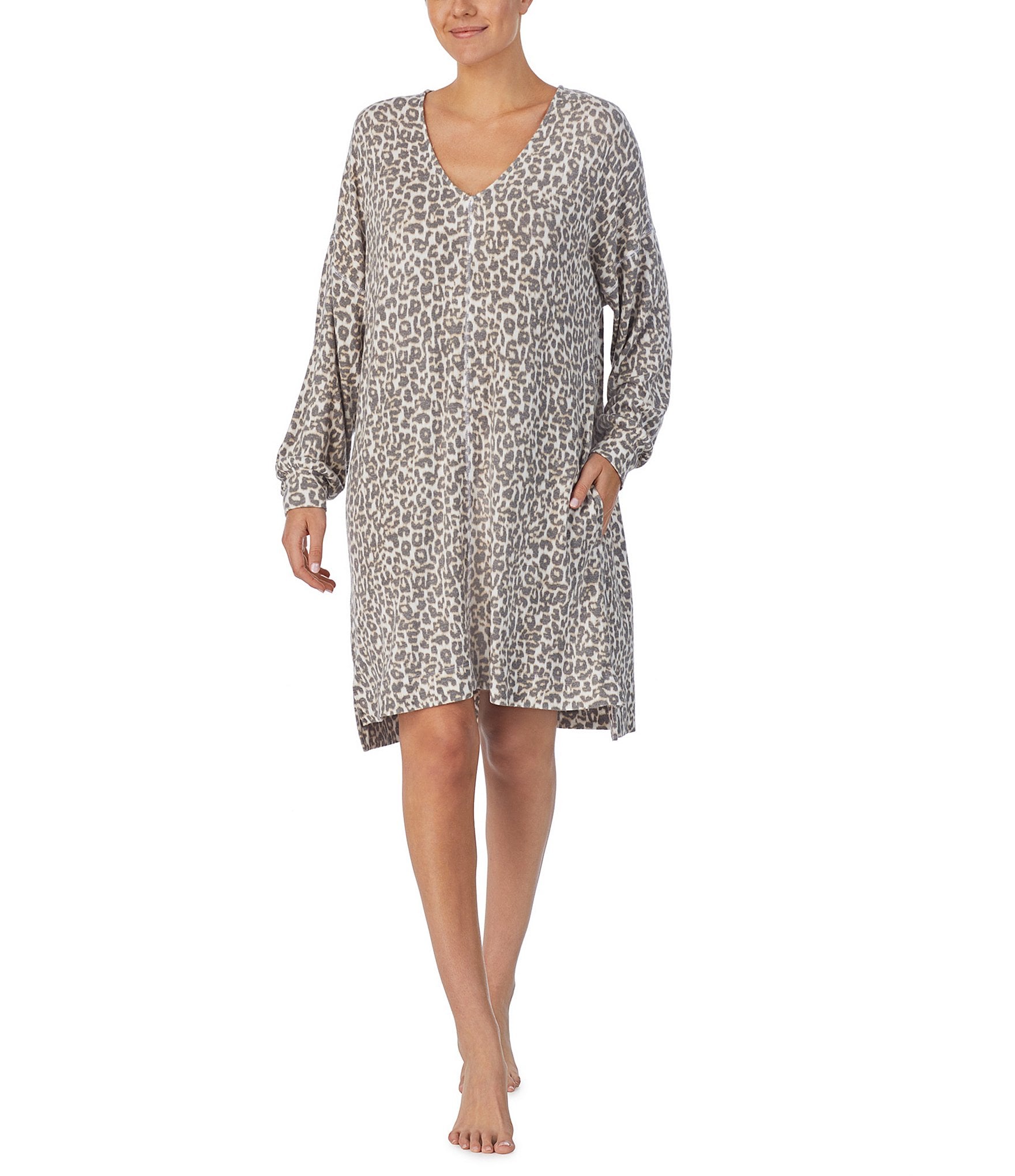 DKNY Donna Karan Sleepwear Gathered Matte Satin Nightgown