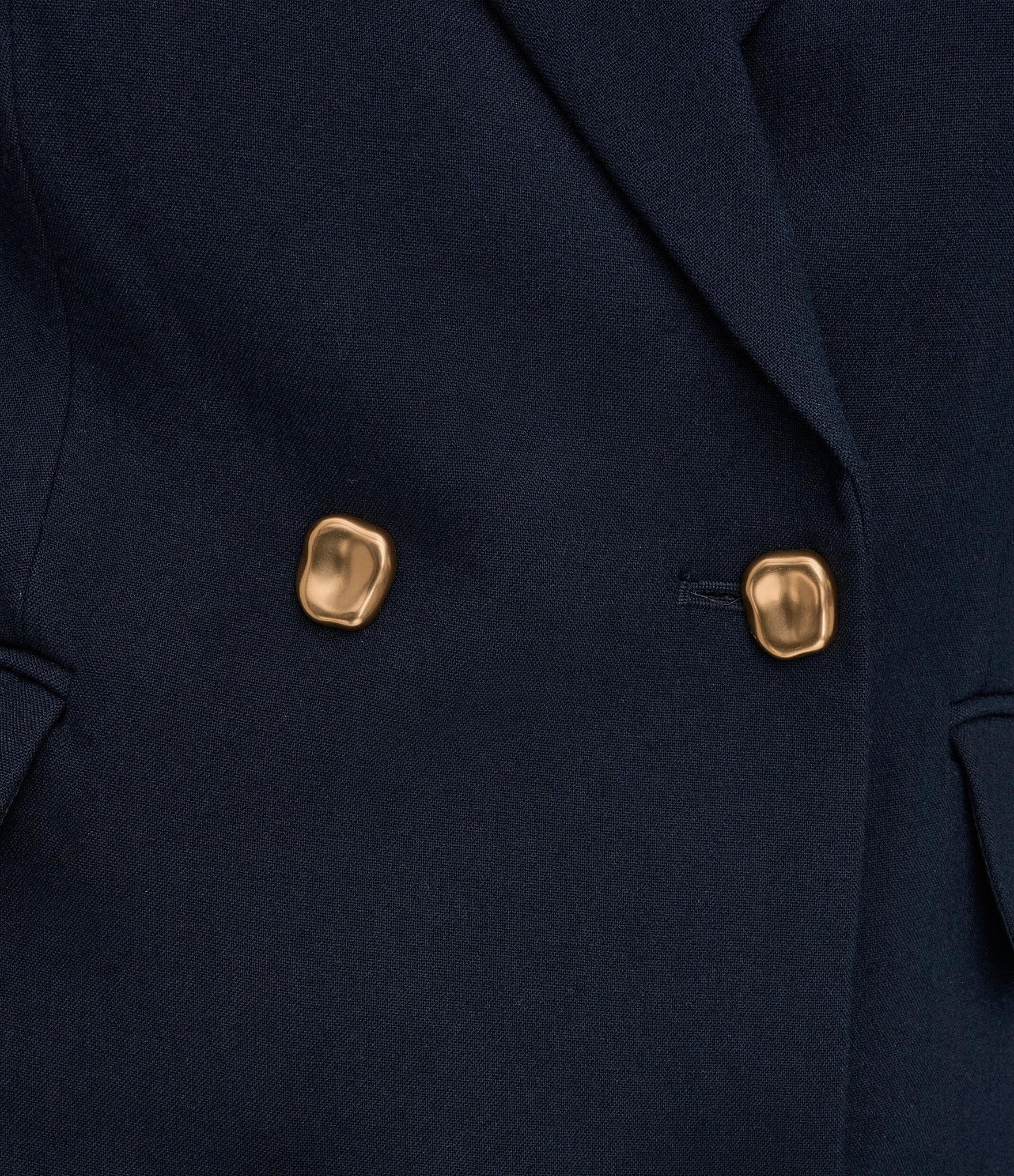 Donna Karan Denim Double Breasted Blazer