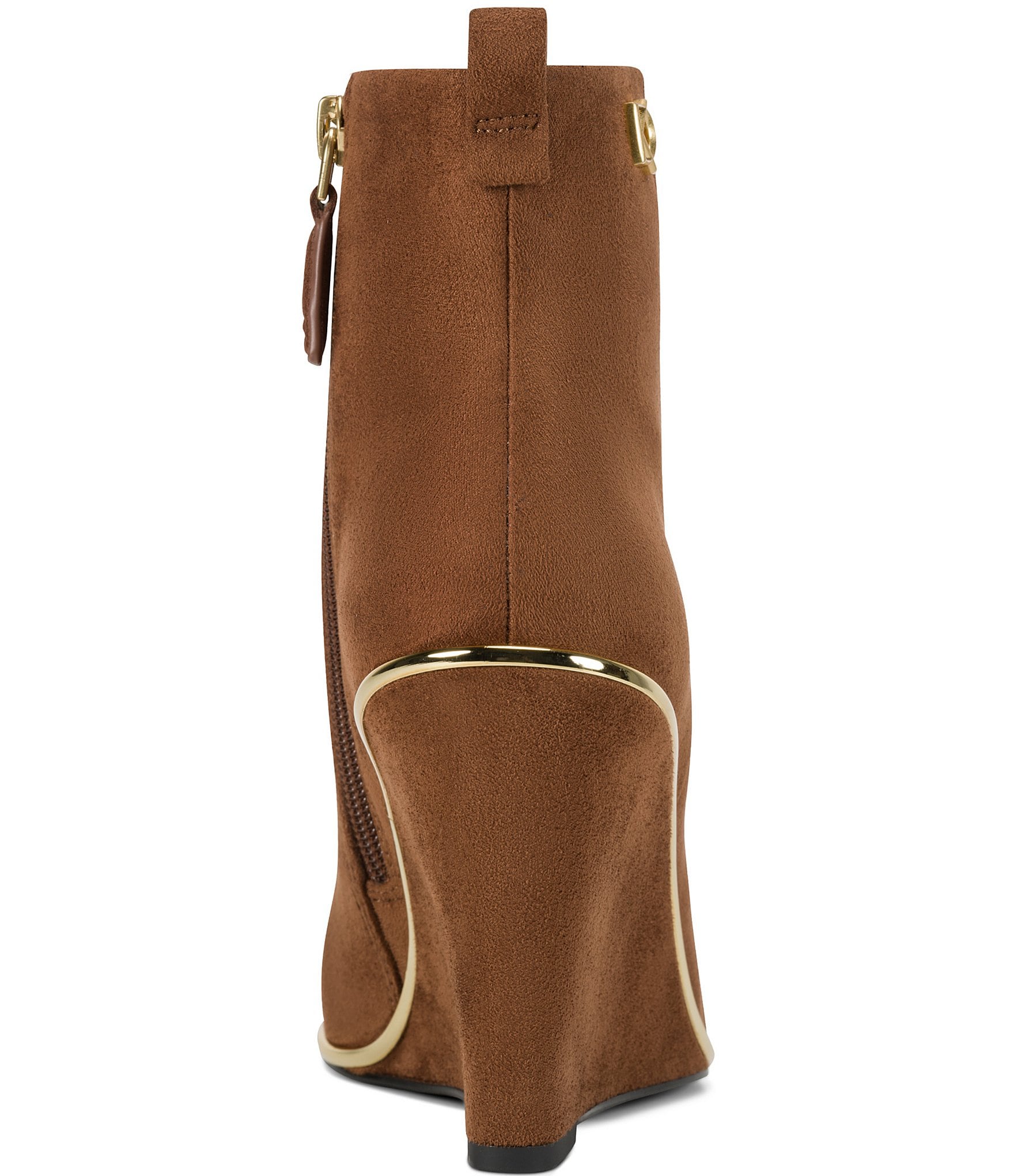 Donna Karan Donna Suede Wedge Booties