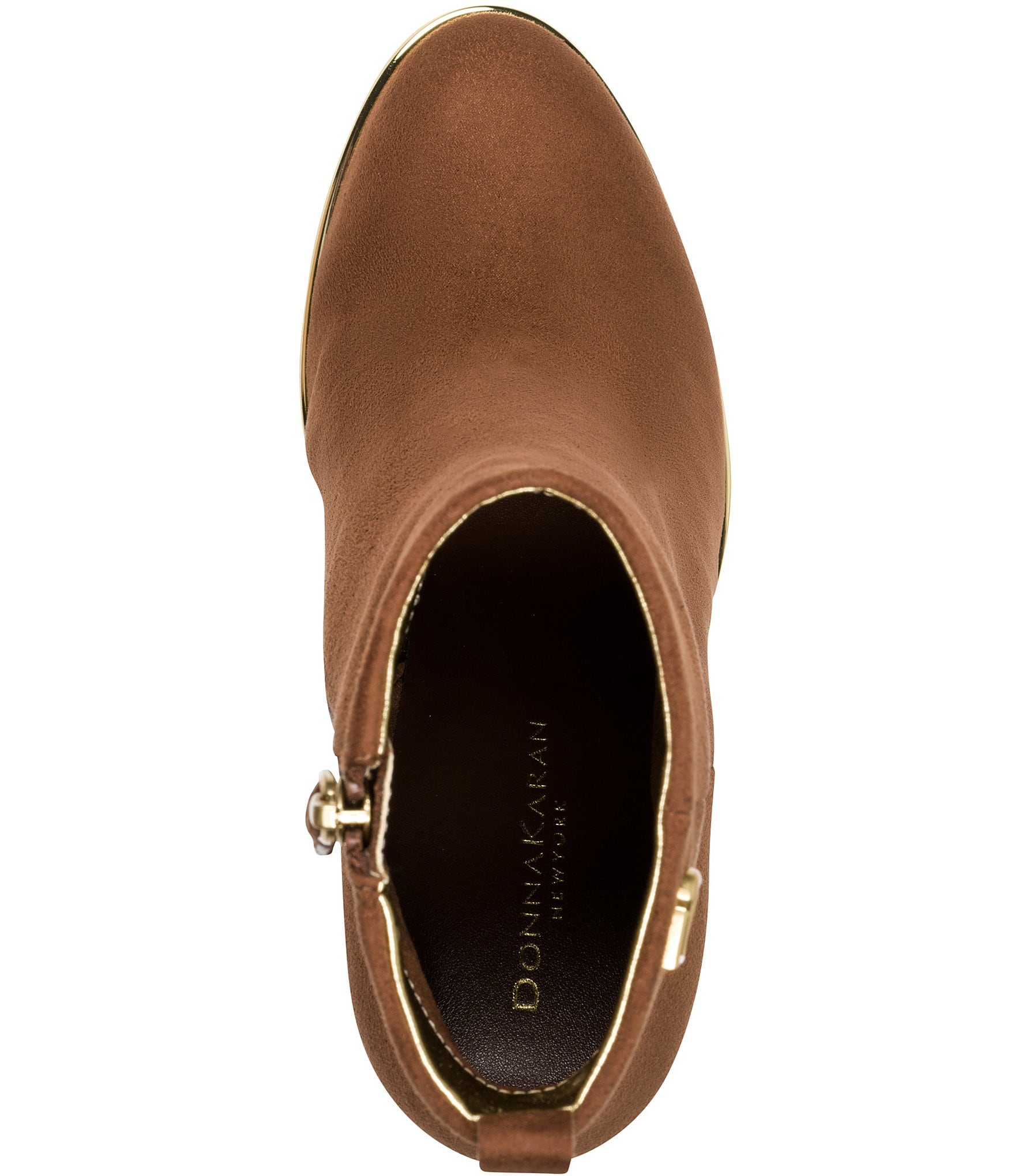 Donna Karan Donna Suede Wedge Booties