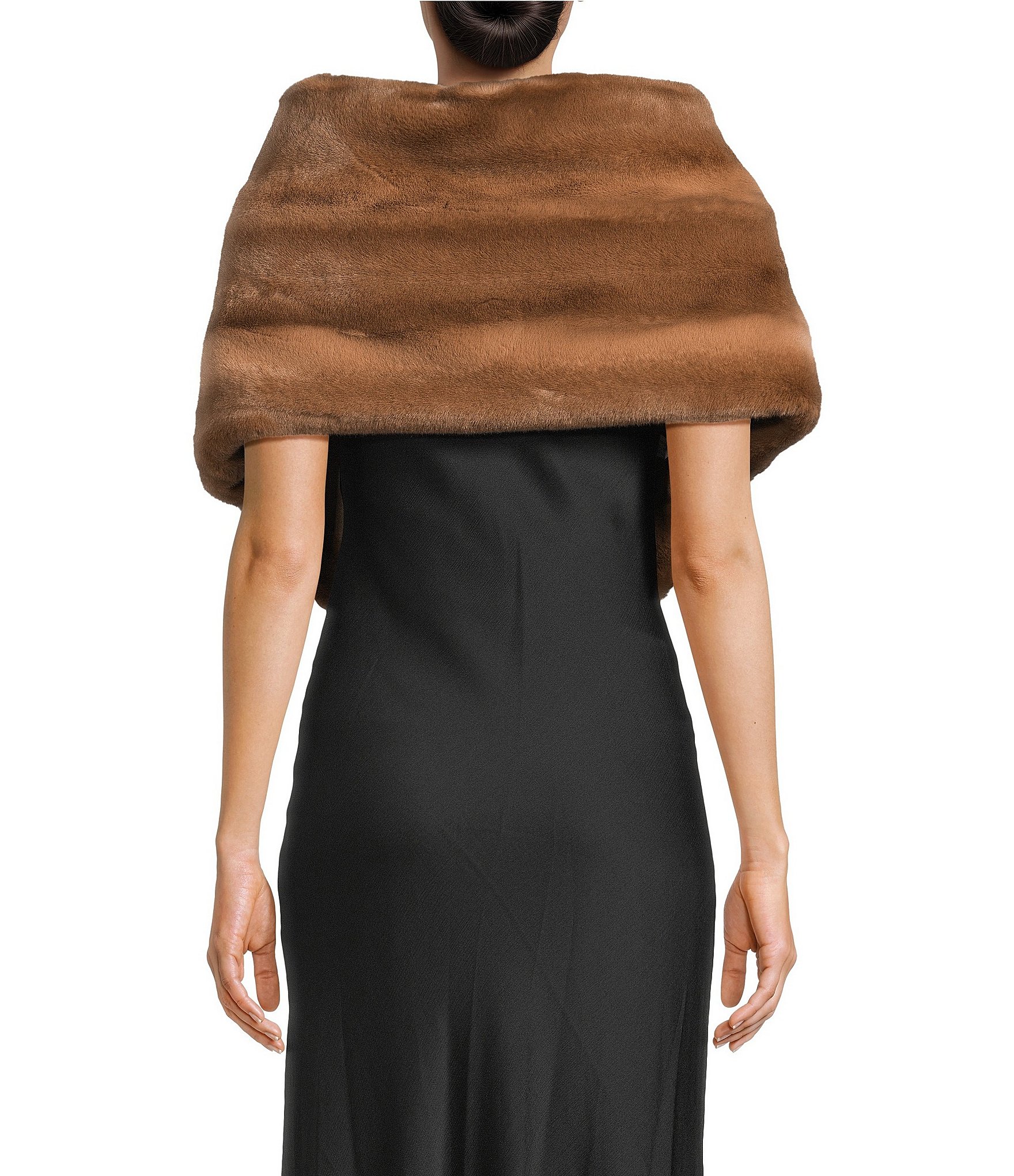 Donna Karan Faux Fur Wrap