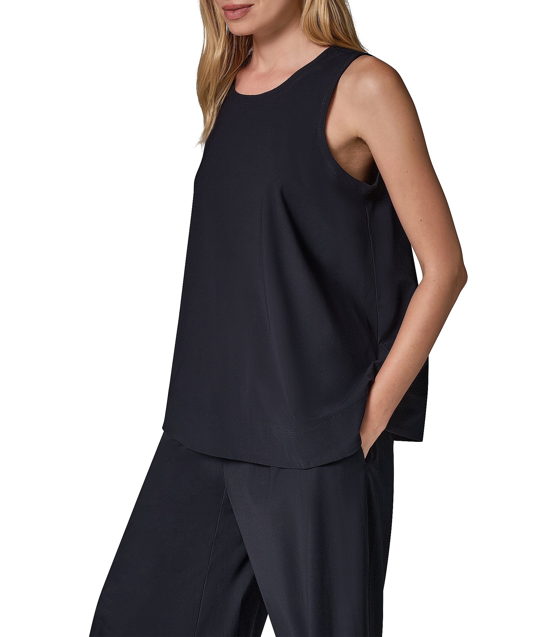 Donna Karan Four Way Stretch Knit Sleeveless Top