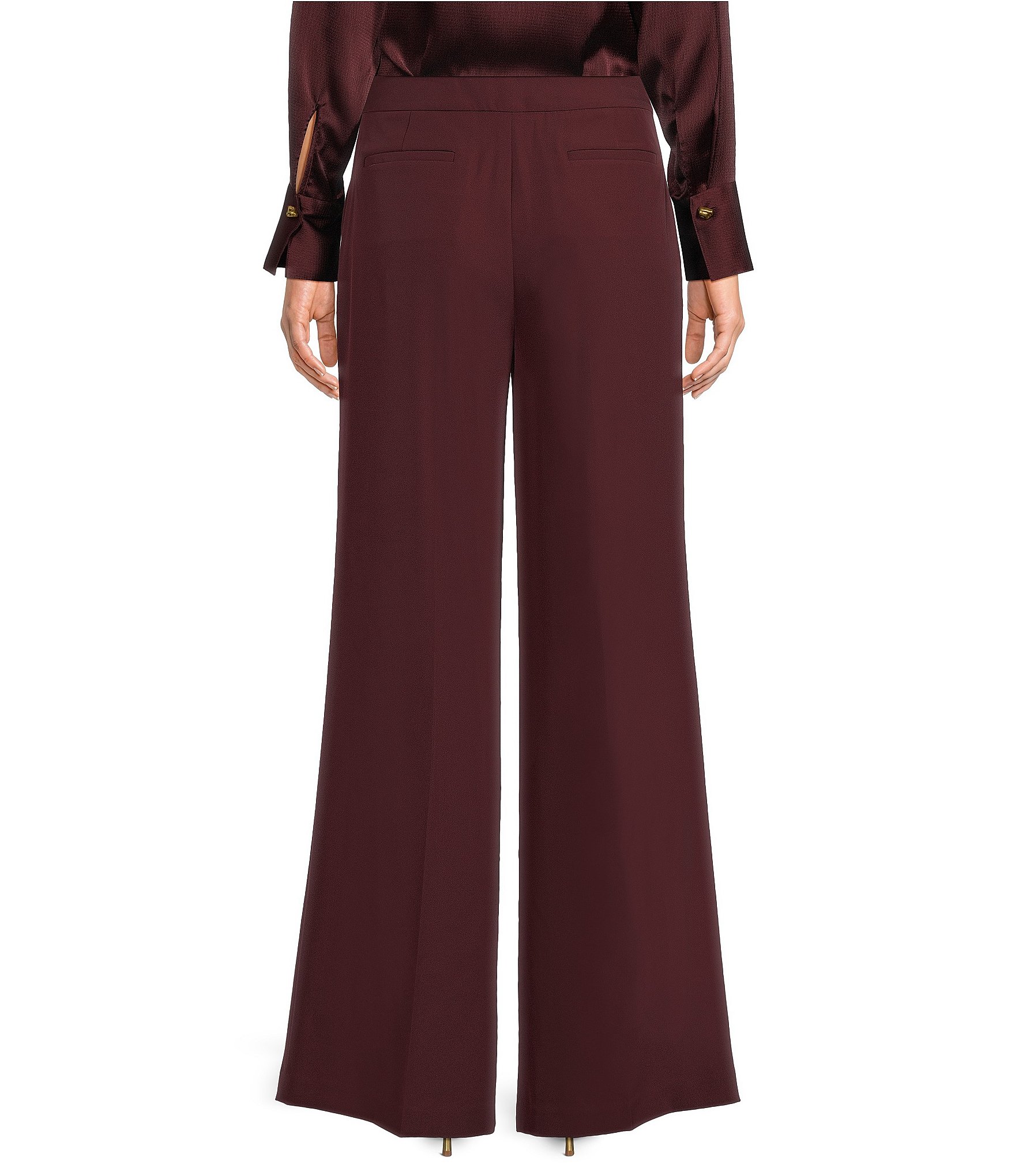 Donna Karan High Waisted Wide Leg Pants