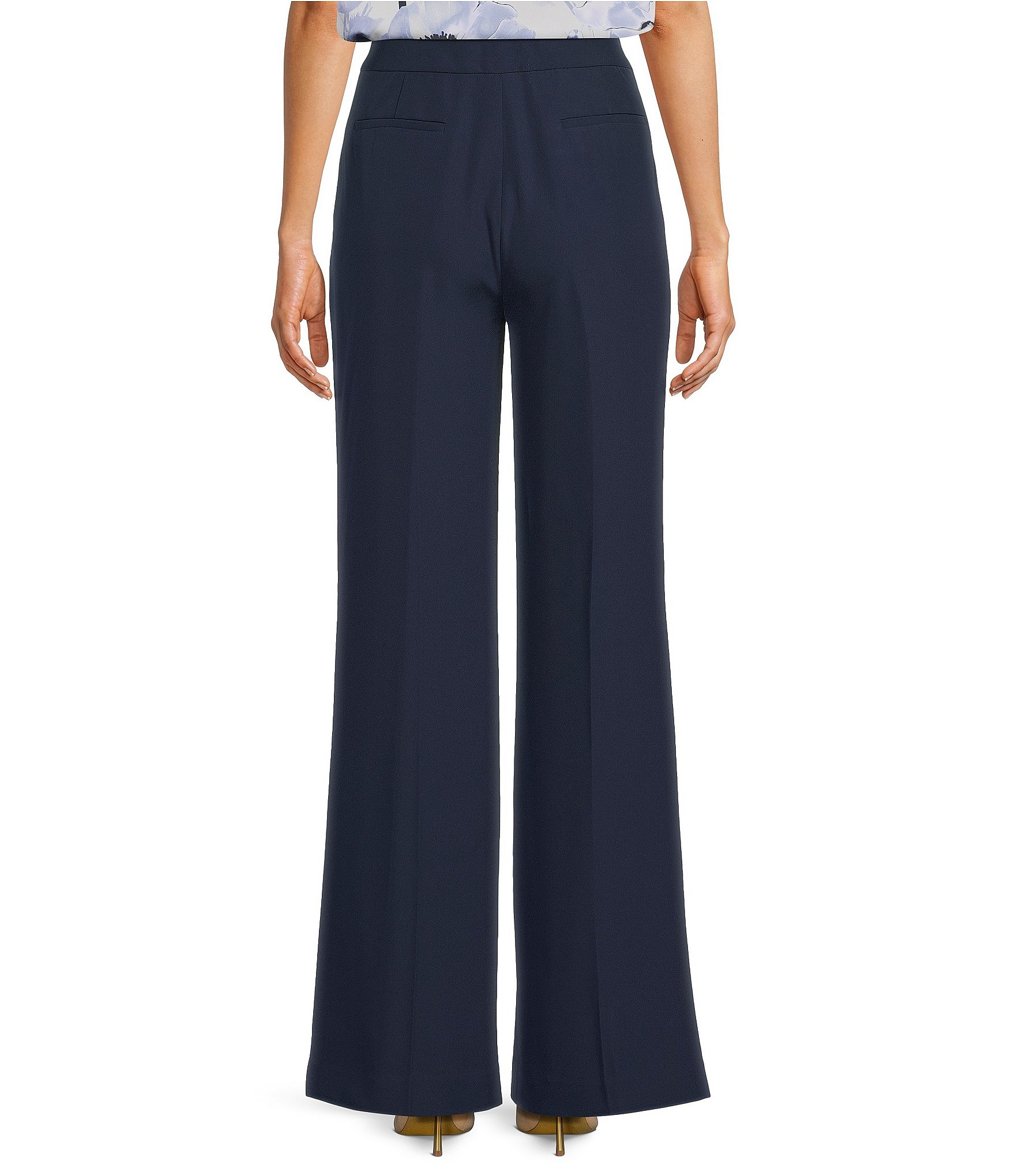 Donna Karan High Waisted Wide Leg Pants