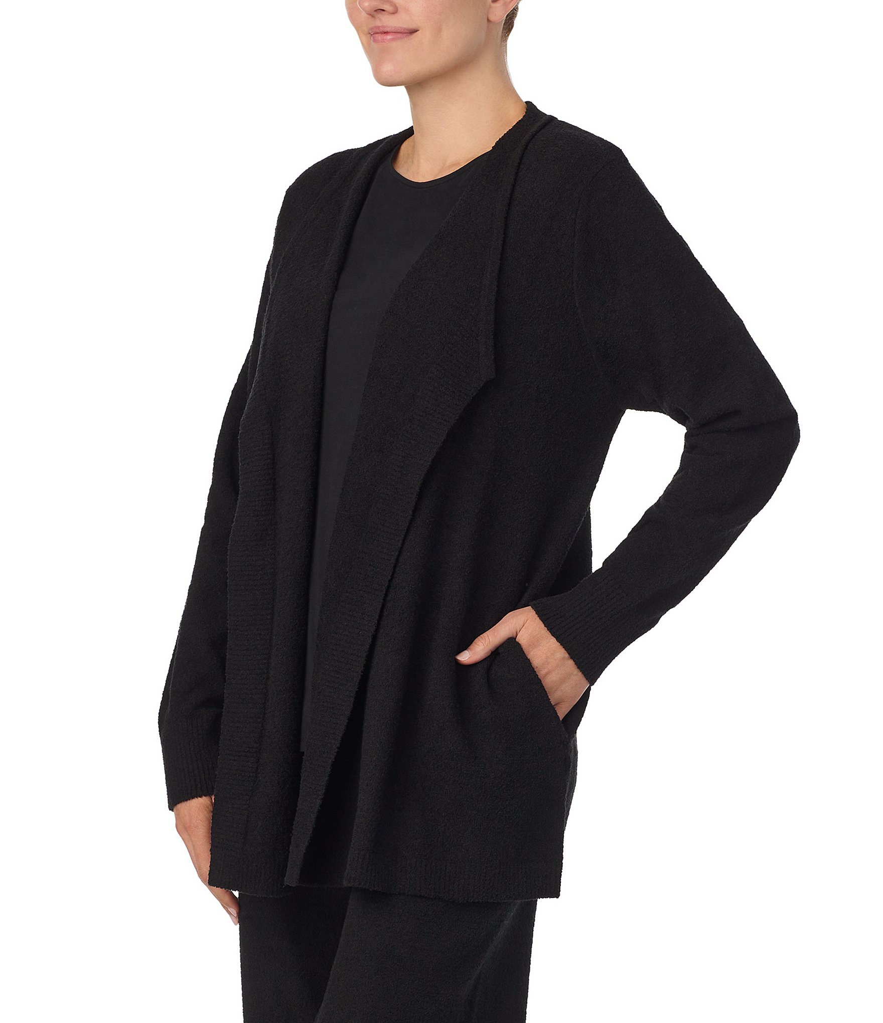 Donna Karan Knit Long Sleeve Cardigan