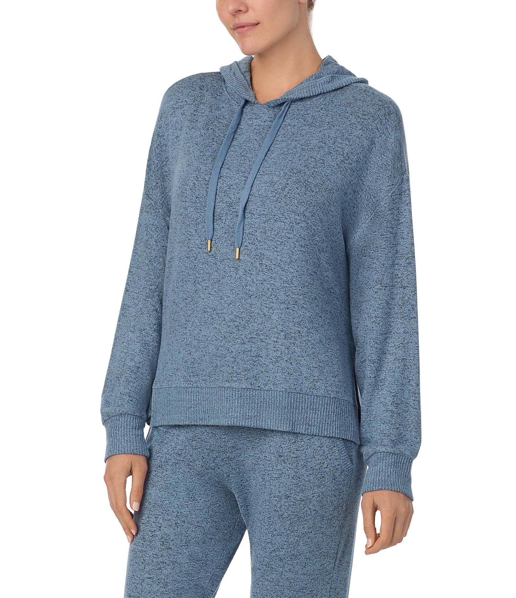 Donna Karan Knit Long Sleeve Coordinating Lounge Hoodie