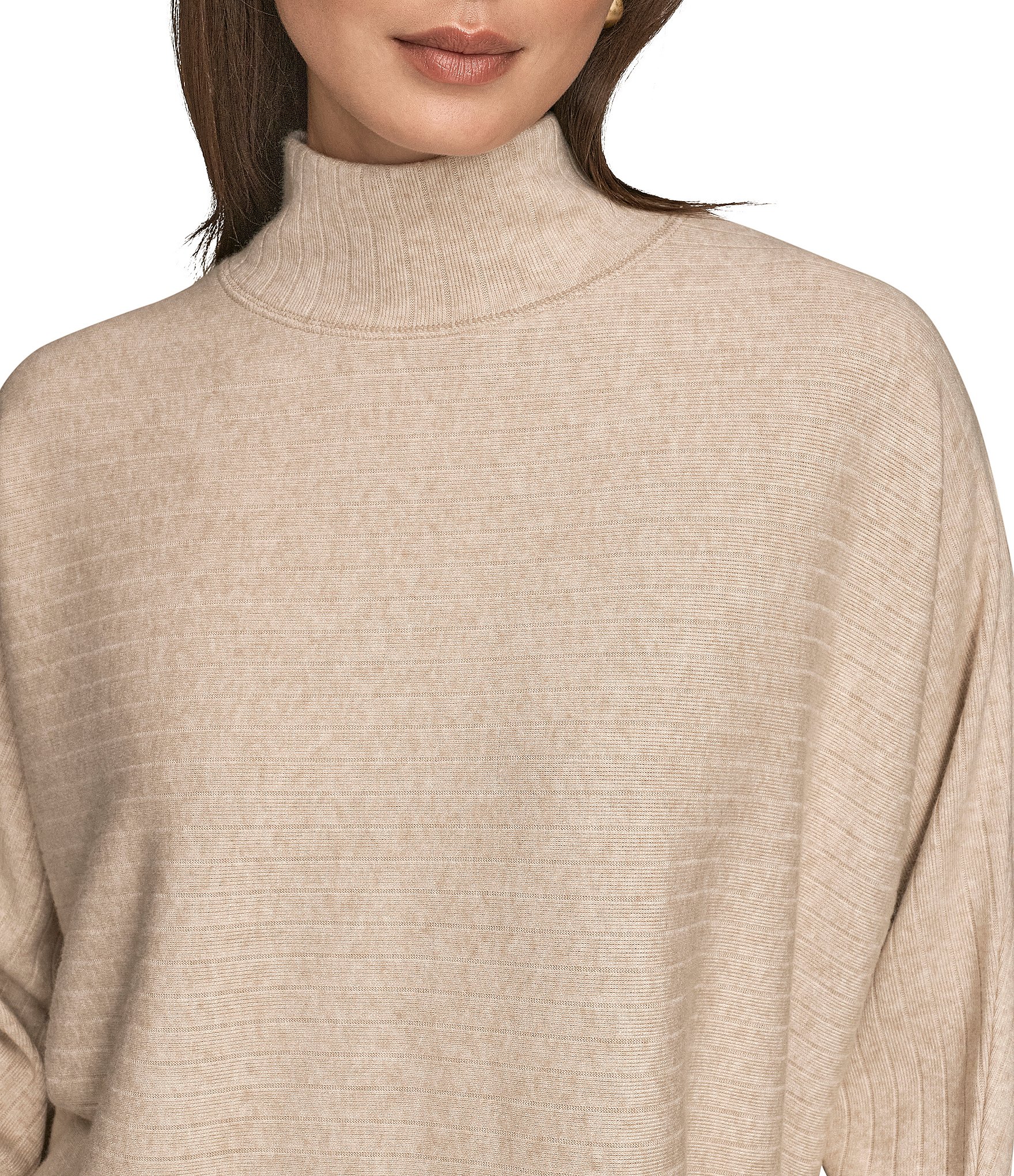 Donna Karan Knit Turtle Neck Long Sleeve Top