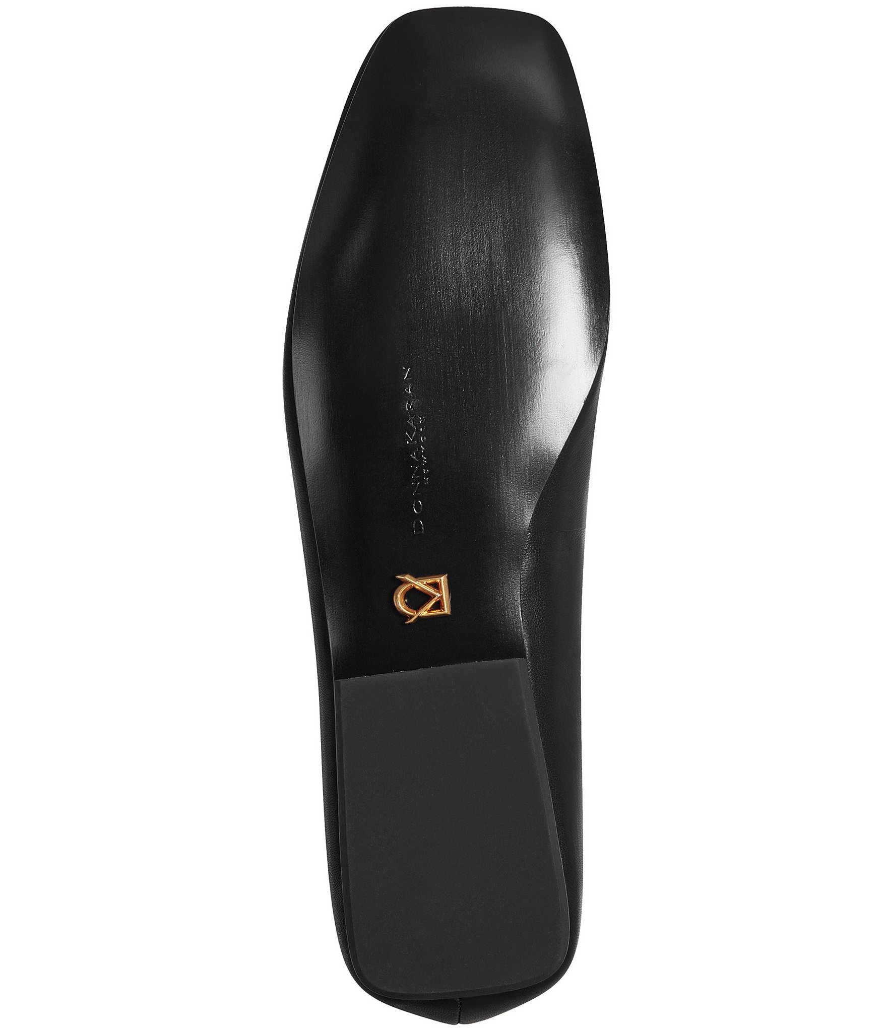 Donna Karan Kylee Leather Signature Logo Ballet Flats