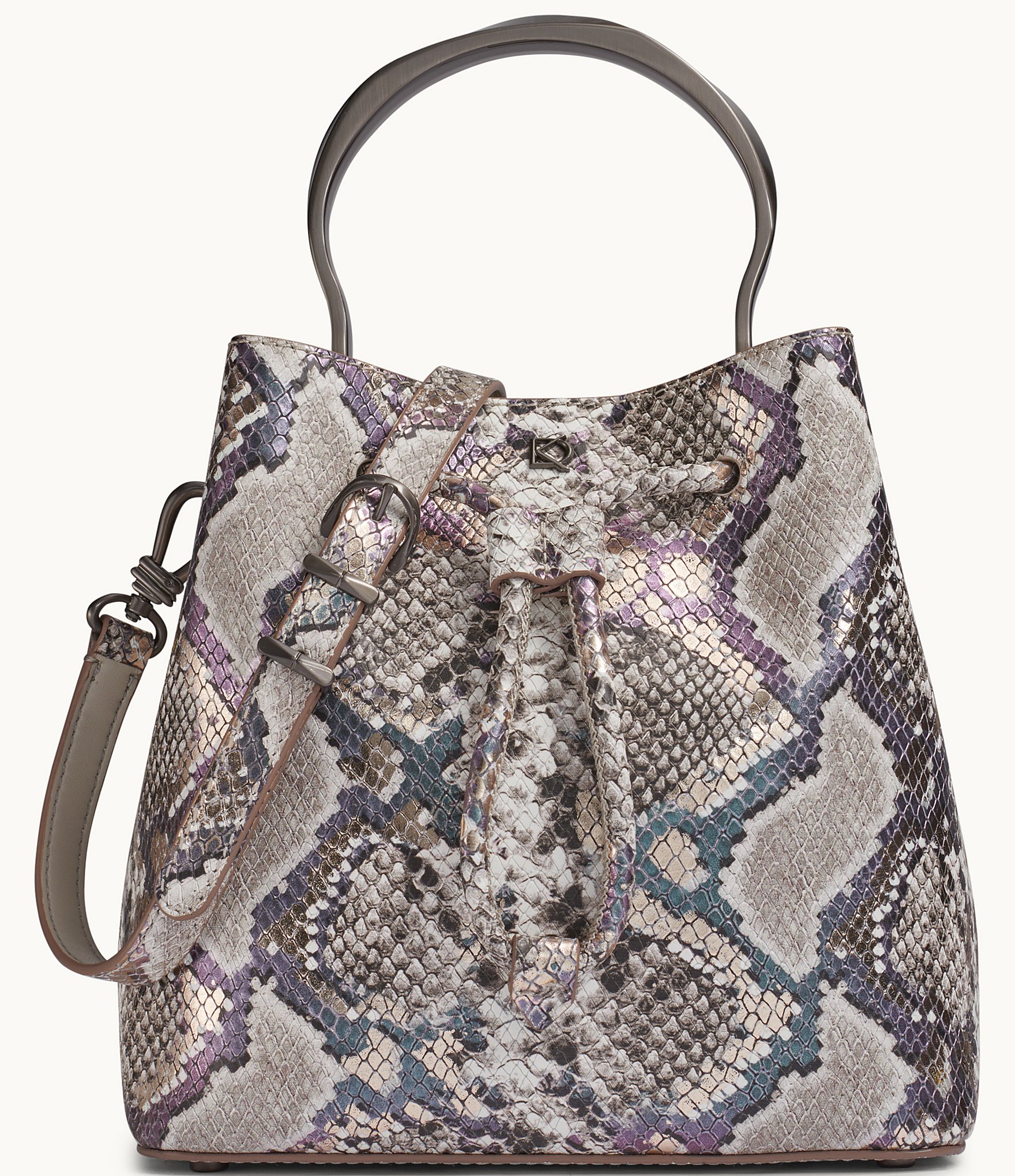 Donna Karan Lawrence Python Bucket Bag | Dillard's