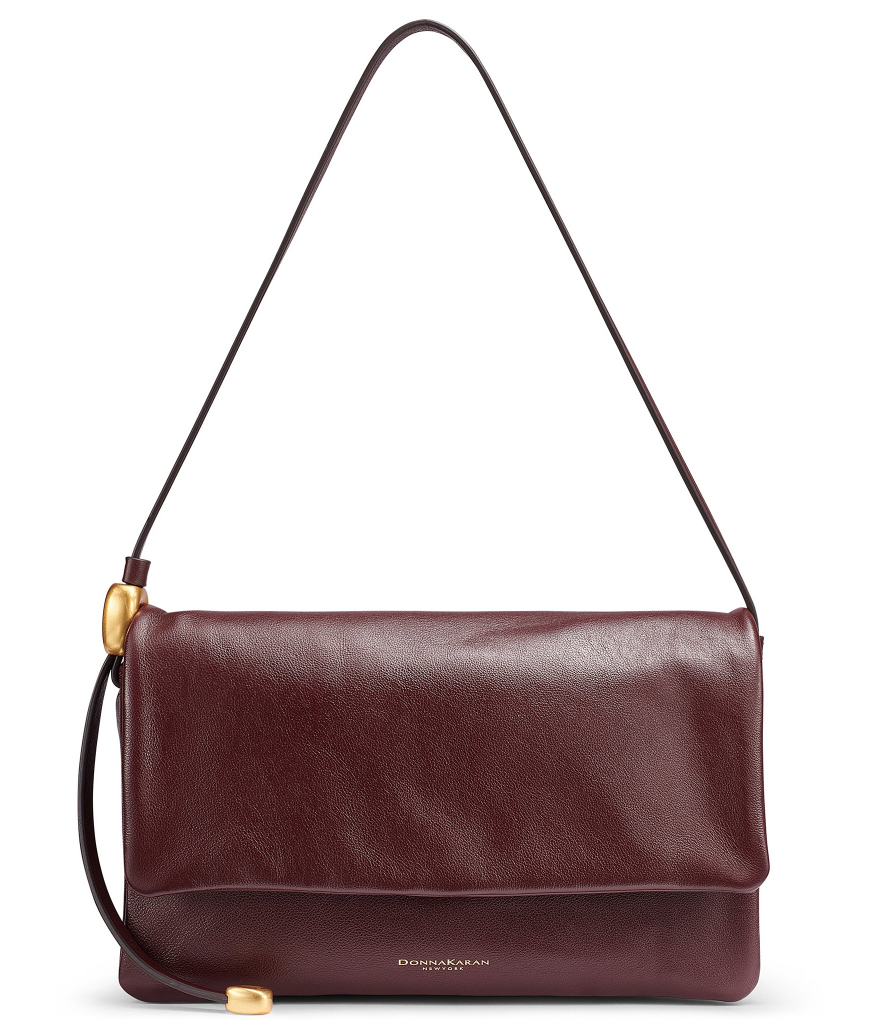 Donna Karan Leather Flap Shoulder Bag