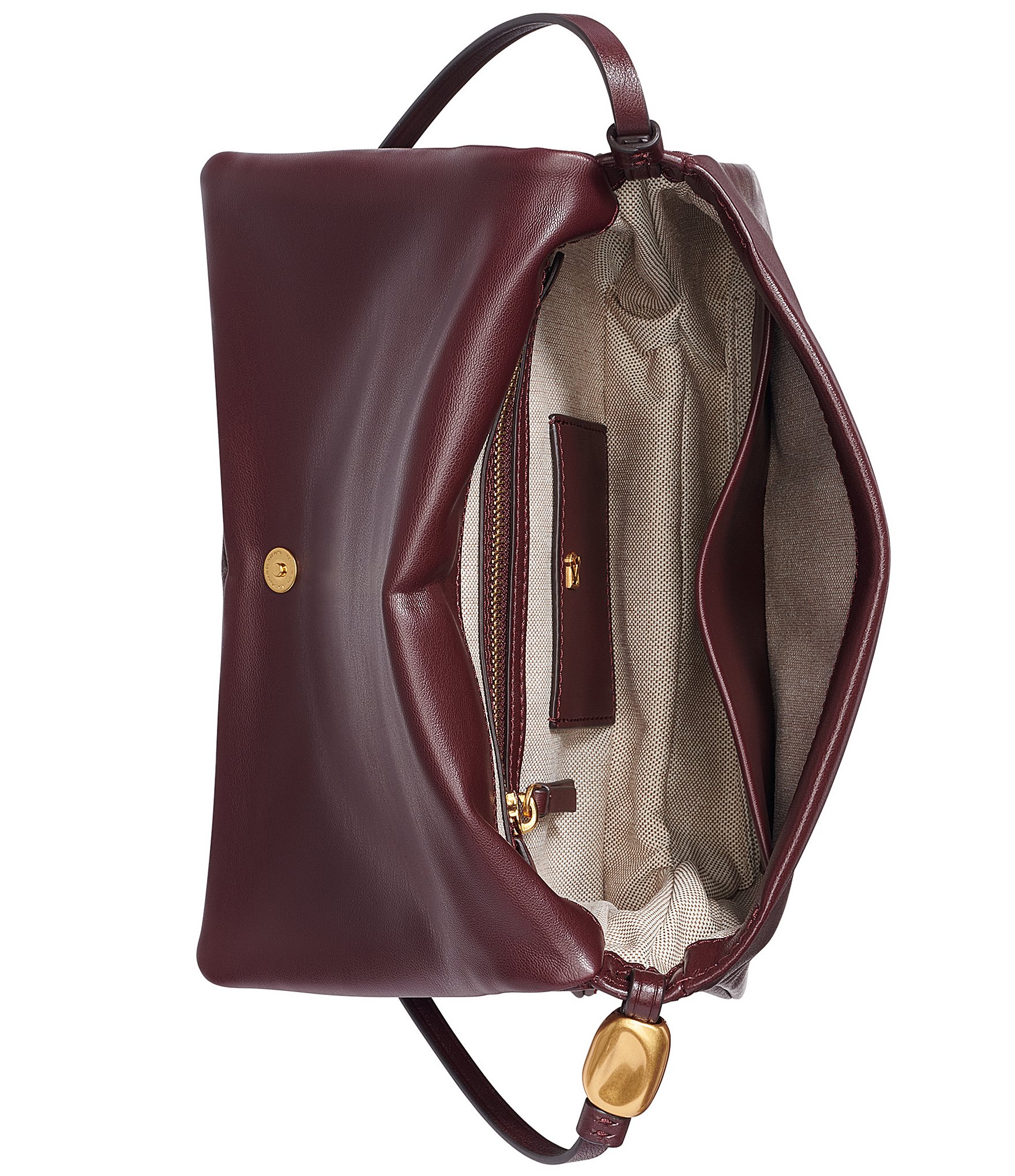 Donna Karan Leather Flap Shoulder Bag