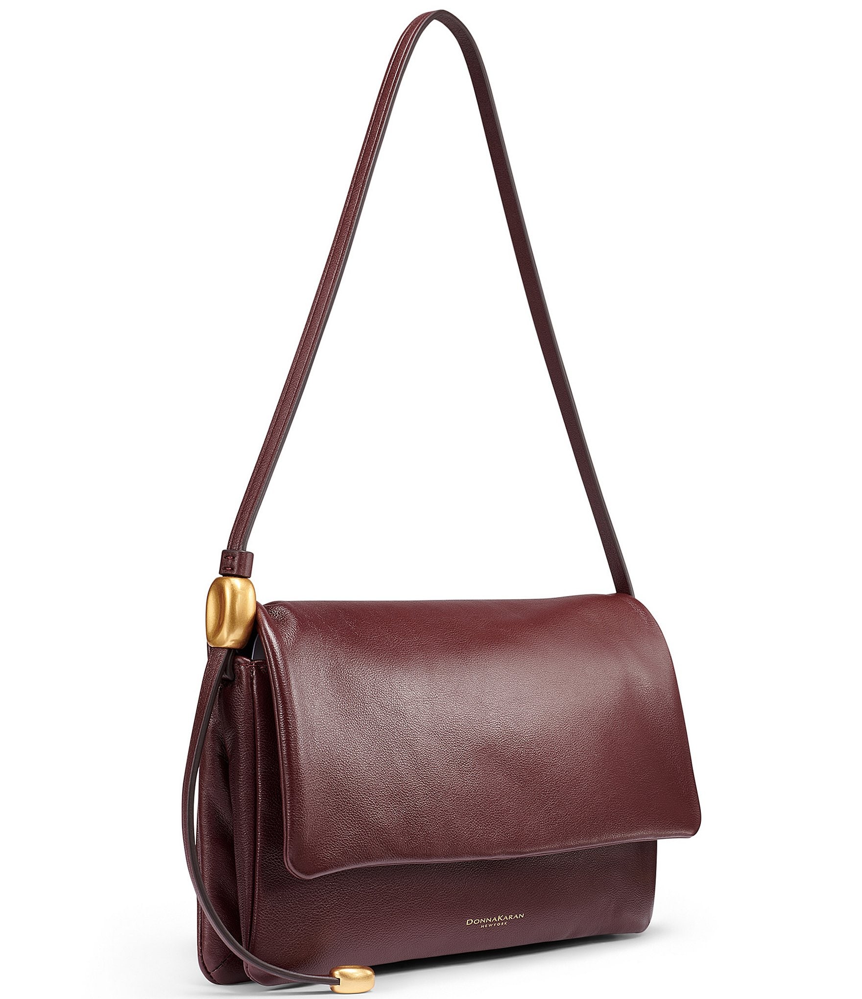 Donna Karan Leather Flap Shoulder Bag