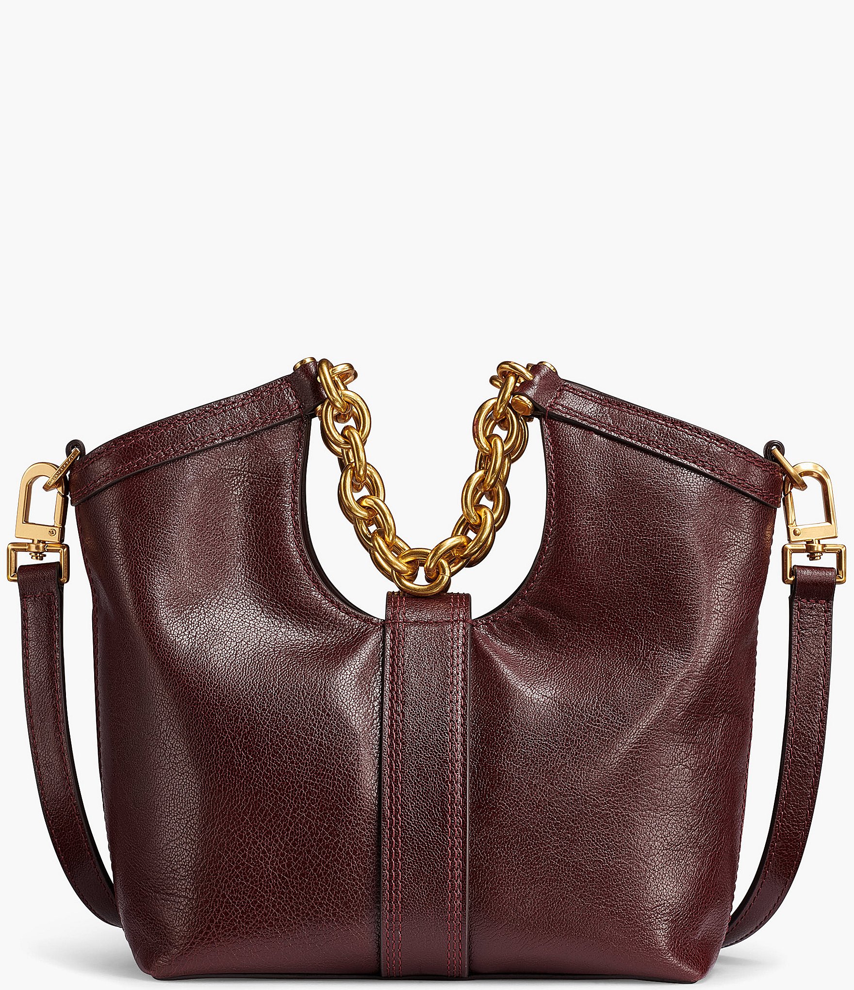 Donna Karan Leno Small Chain Handle Leather Tote Bag