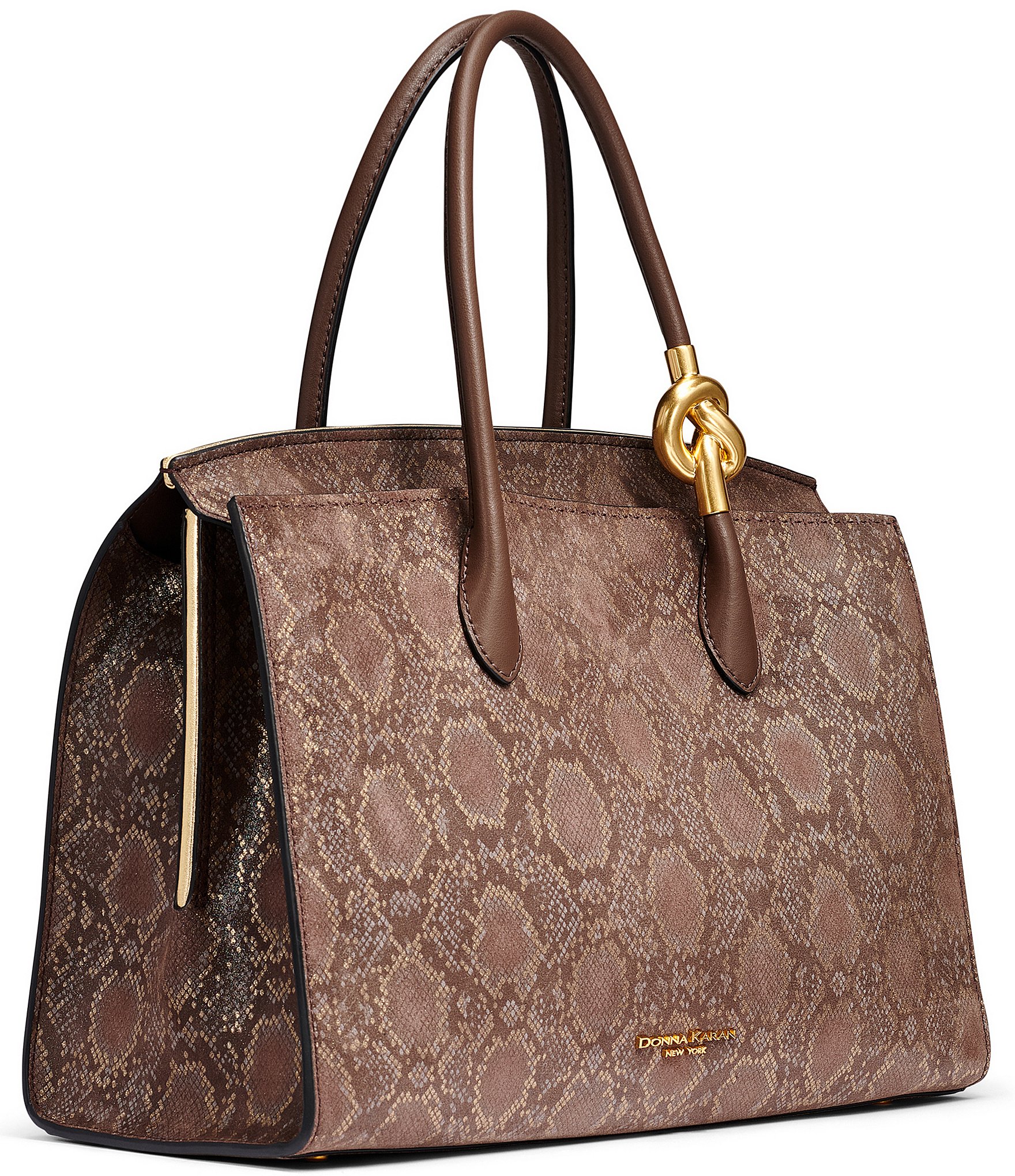 Donna Karan Loden Snake Effect Satchel Bag