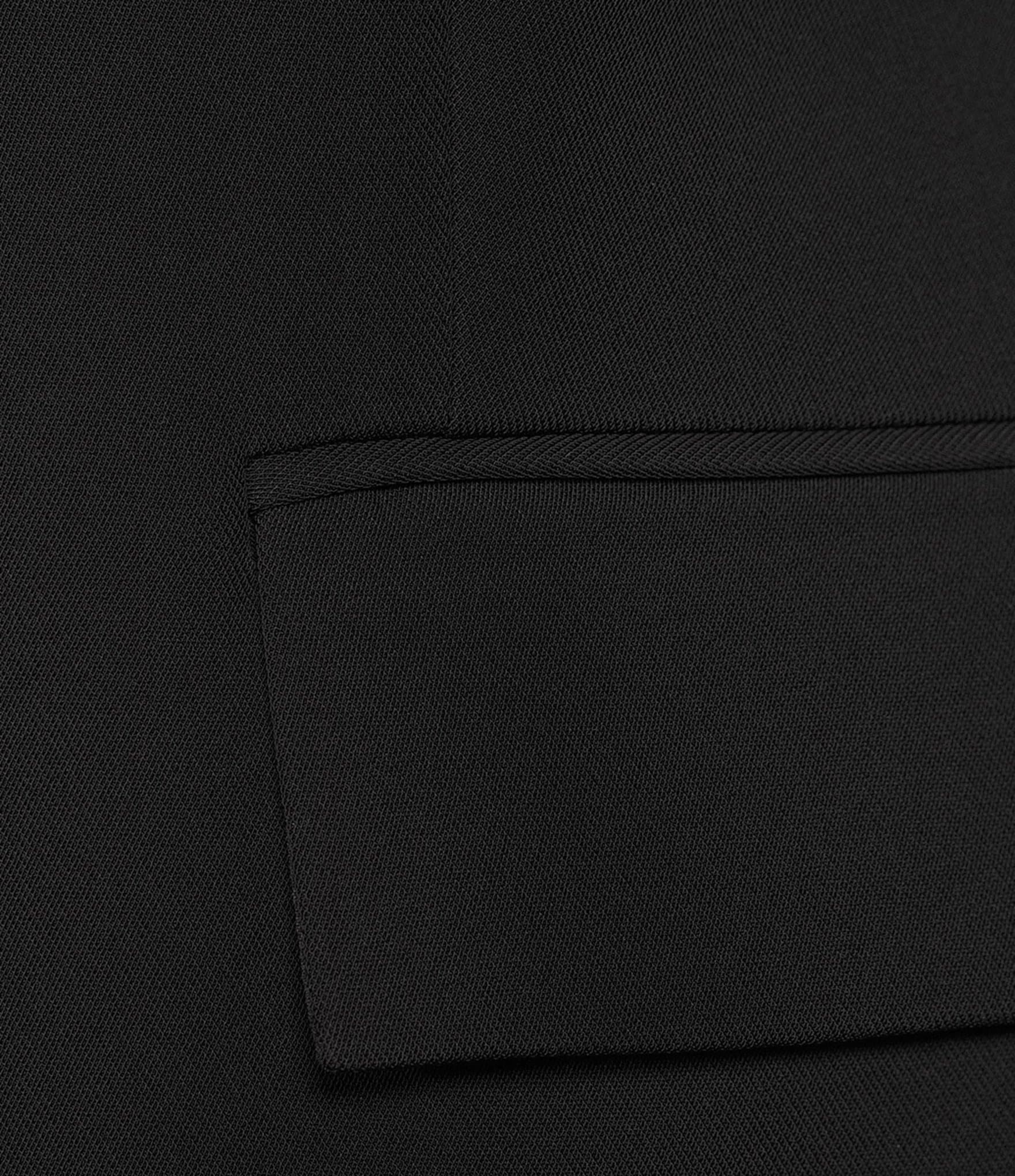 Donna Karan Mixed Media Chiffon Sleeve Open Front Jacket