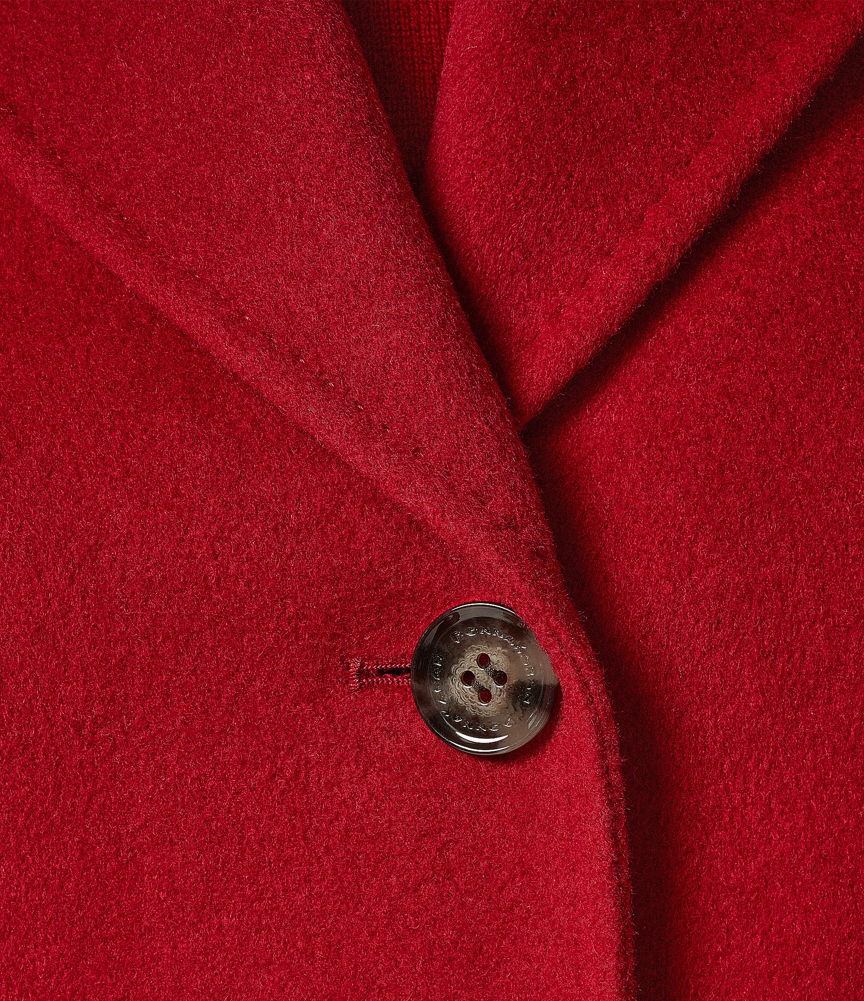Donna Karan Petite Size Cashmere Blend Notch Collar Single Breasted Reefer Coat
