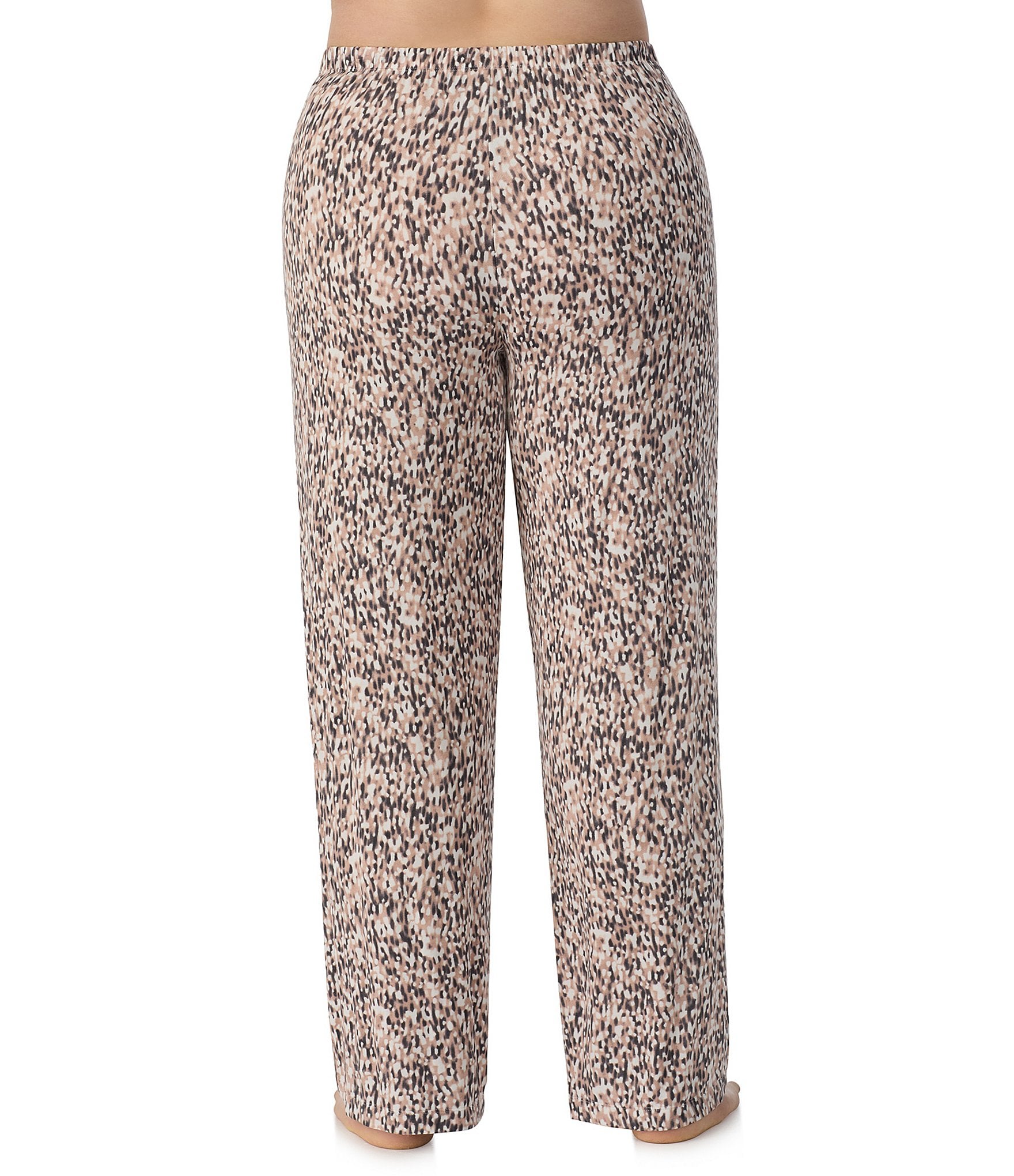 Donna Karan Plus Size Blurred Dot Print Sleep Pants