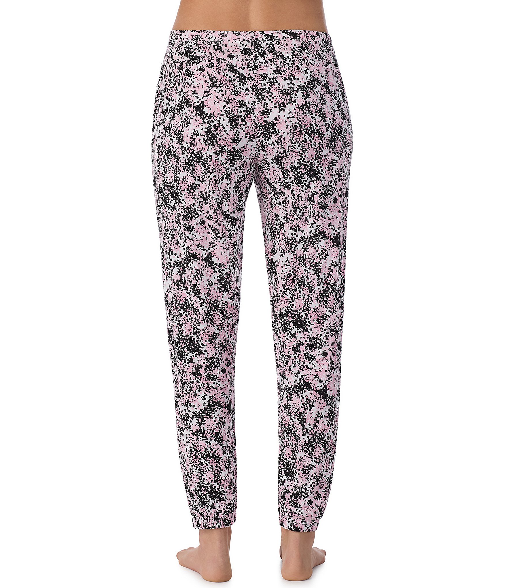 Donna Karan Printed Jersey Knit Jogger Lounge Pants