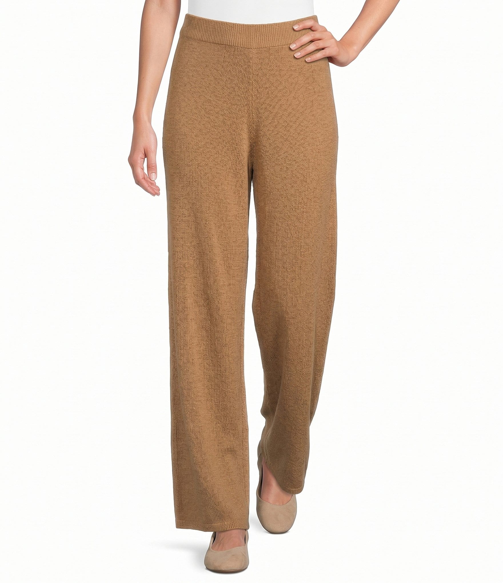 Donna Karan Sequin Wide Leg Pull-On Pants