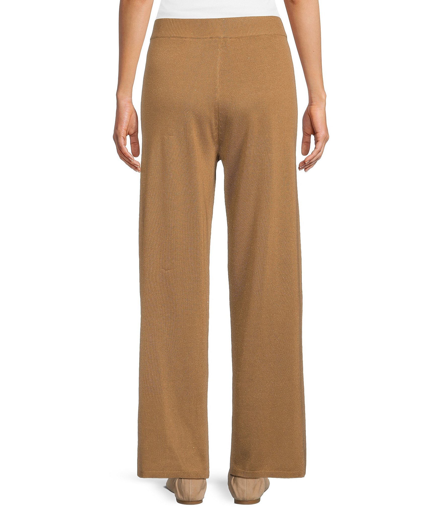 Donna Karan Sequin Wide Leg Pull-On Pants
