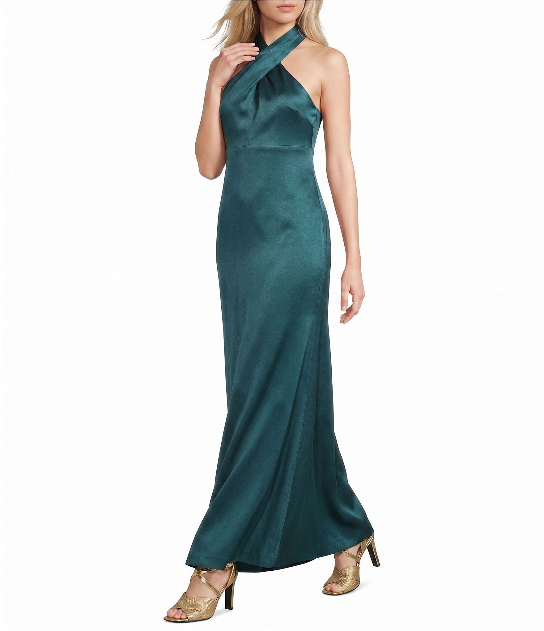 donna karan new york women's a-line halter dress Karan: Dresses For Women Sleeveless