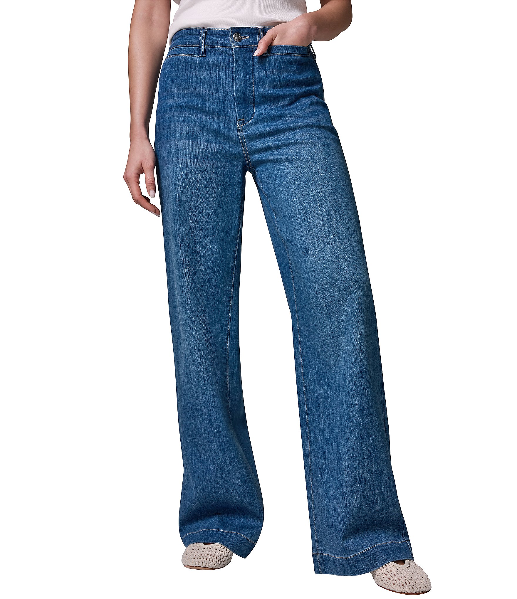 Donna Karan The Donna High Rise Modern Wide Leg Pants