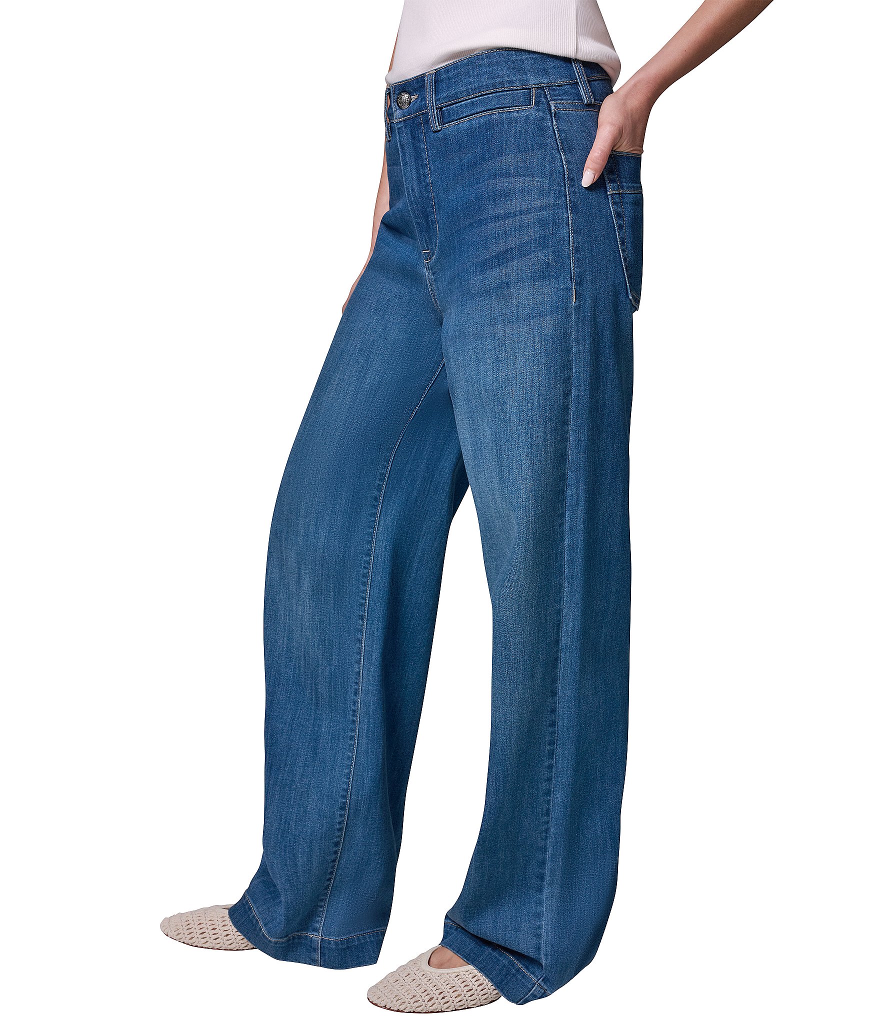 Donna Karan The Donna High Rise Modern Wide Leg Pants
