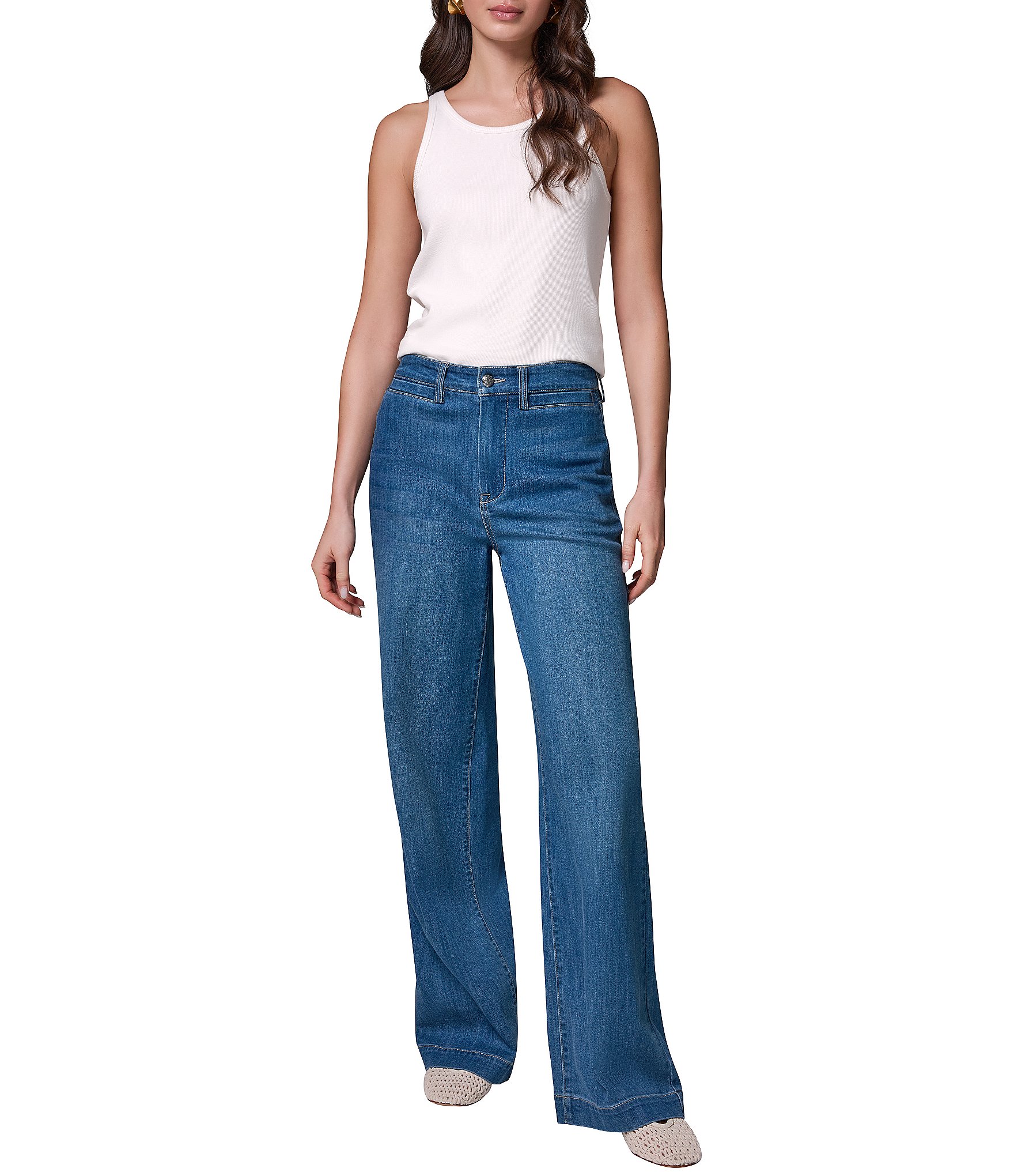 Donna Karan The Donna High Rise Modern Wide Leg Pants
