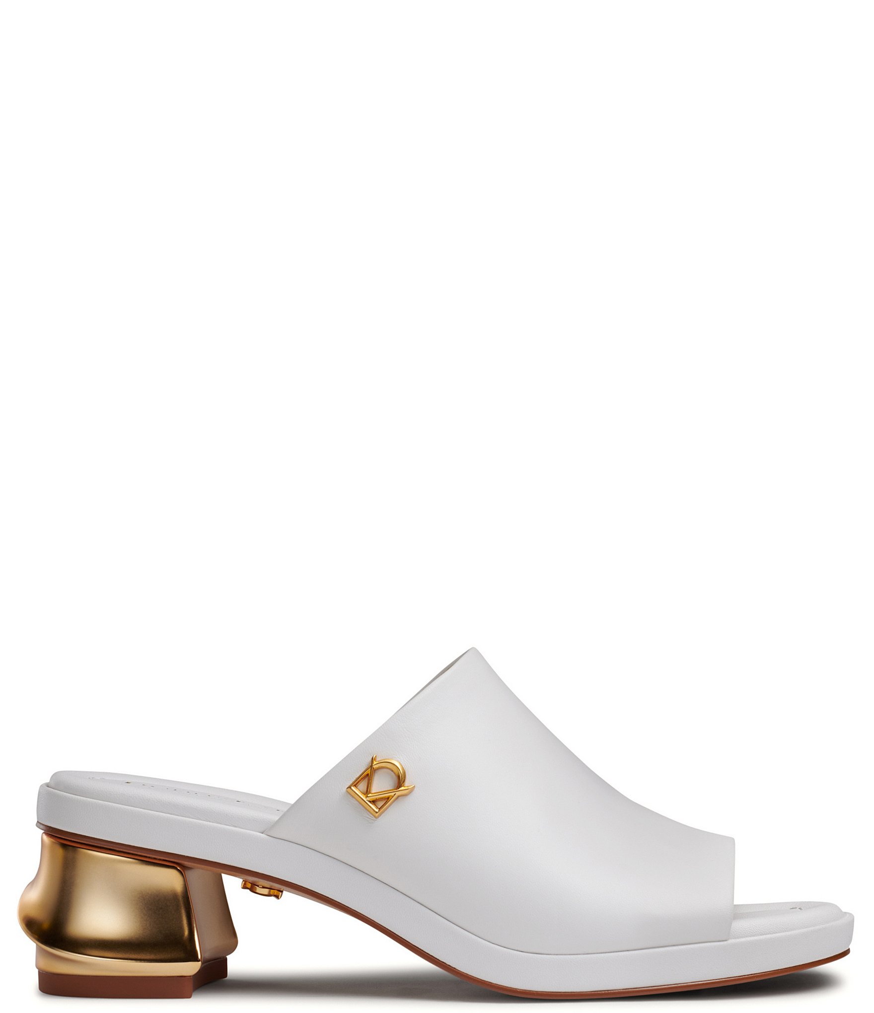 Donna Karan Tinley Leather Slide Sandals