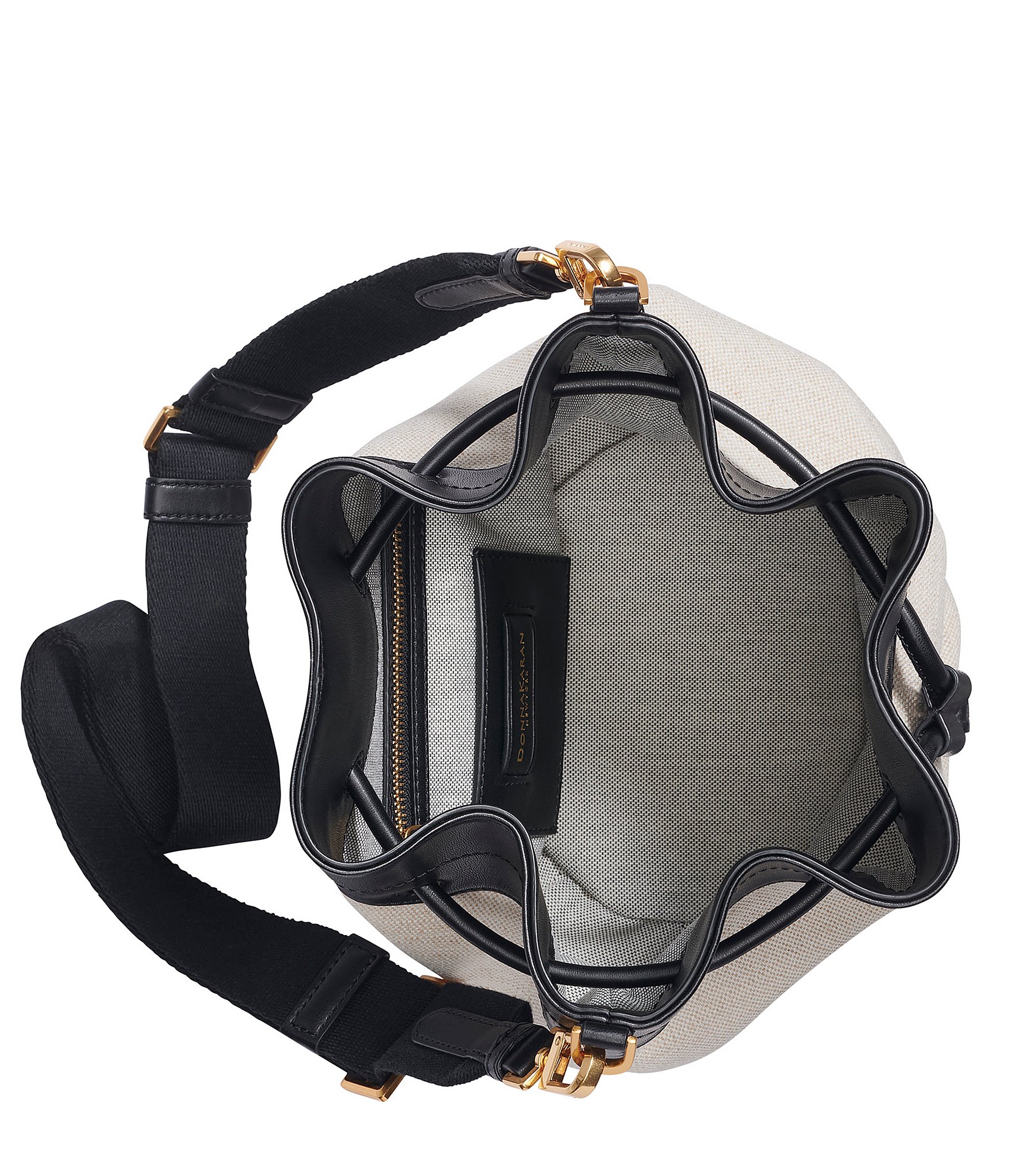 Donna Karan Weekend Drawstring Canvas Bucket Bag